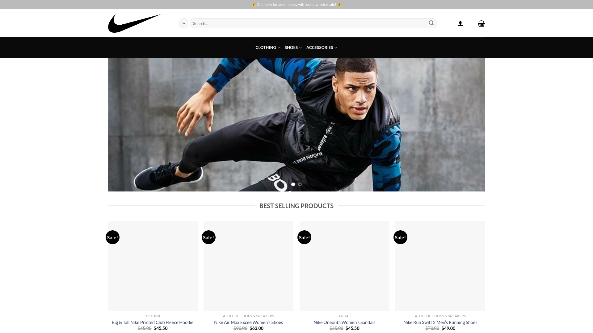 website screenshot of http://www.nikestride.com/