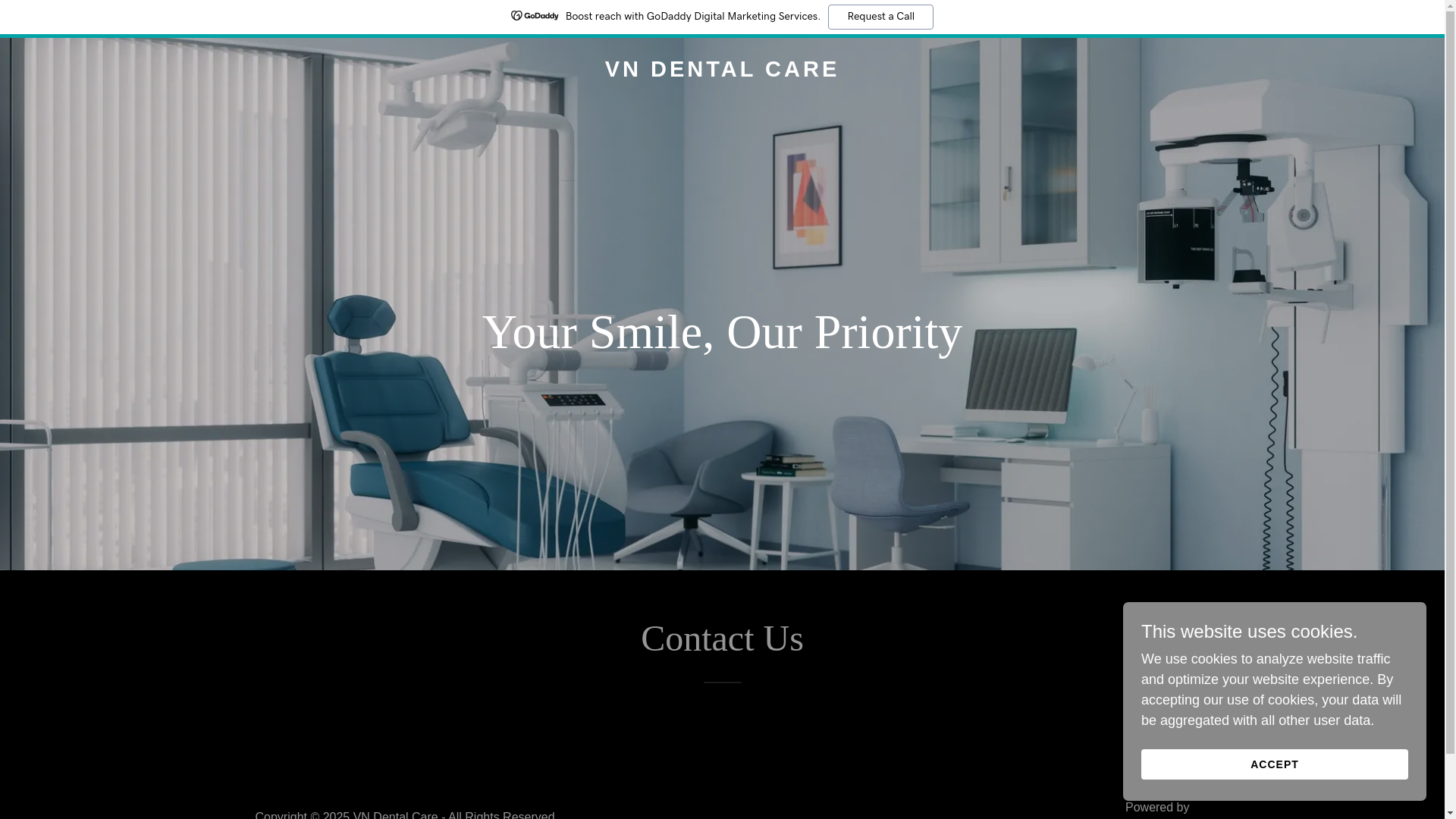 website screenshot of https://vndentalcare.in/