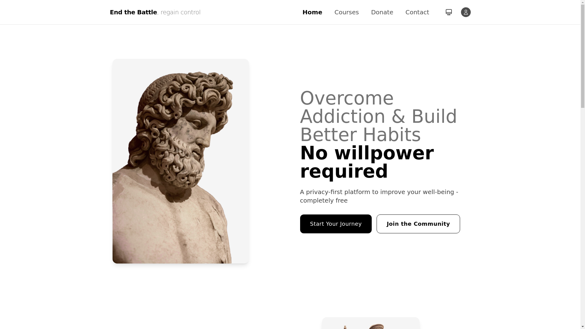 website screenshot of https://endthebattle.org/