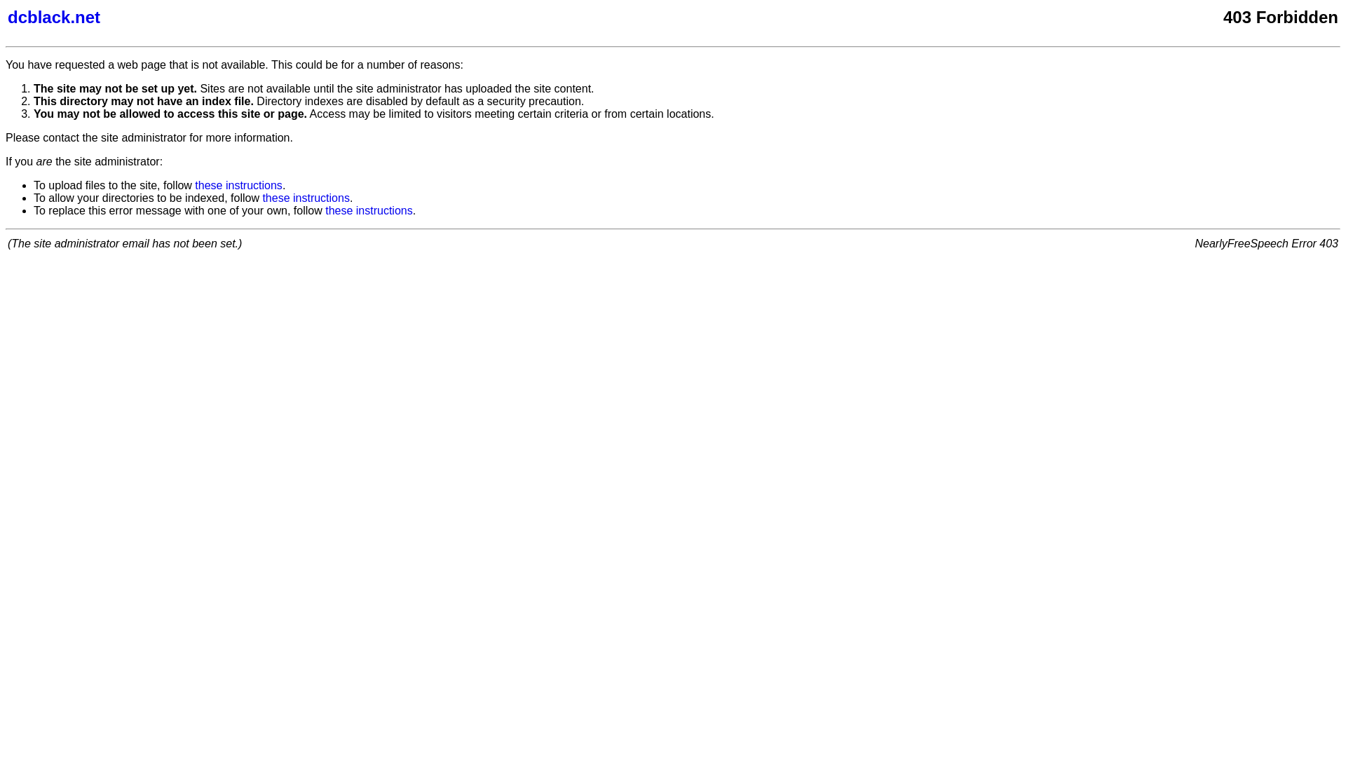 website screenshot of https://dcblack.net/
