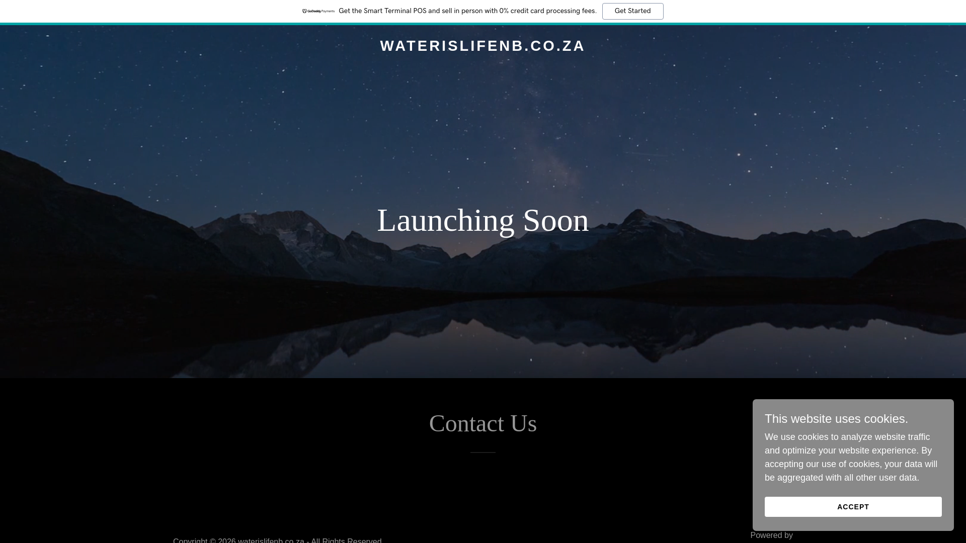 website screenshot of https://waterislifenb.co.za/