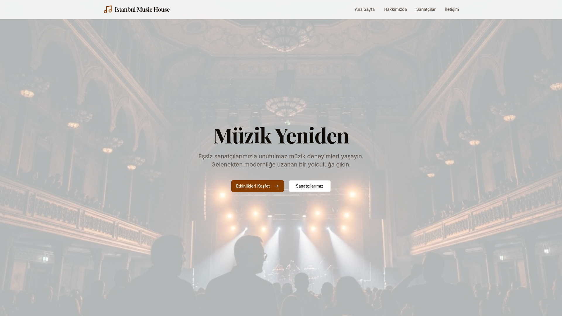 website screenshot of https://istanbulmusichouse.com
