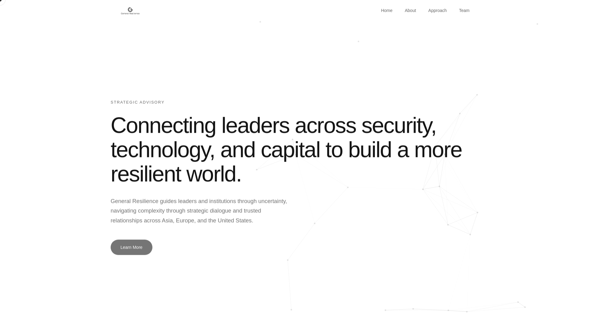 website screenshot of https://general-resilience.com