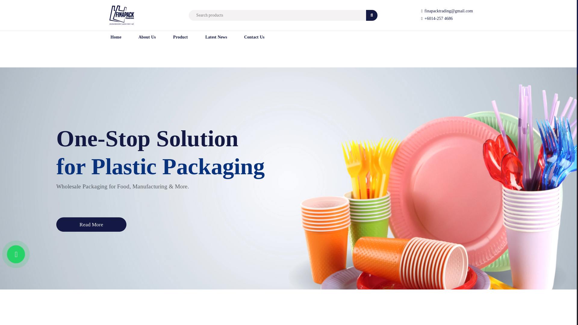 website screenshot of https://finapacktrading.com.my/