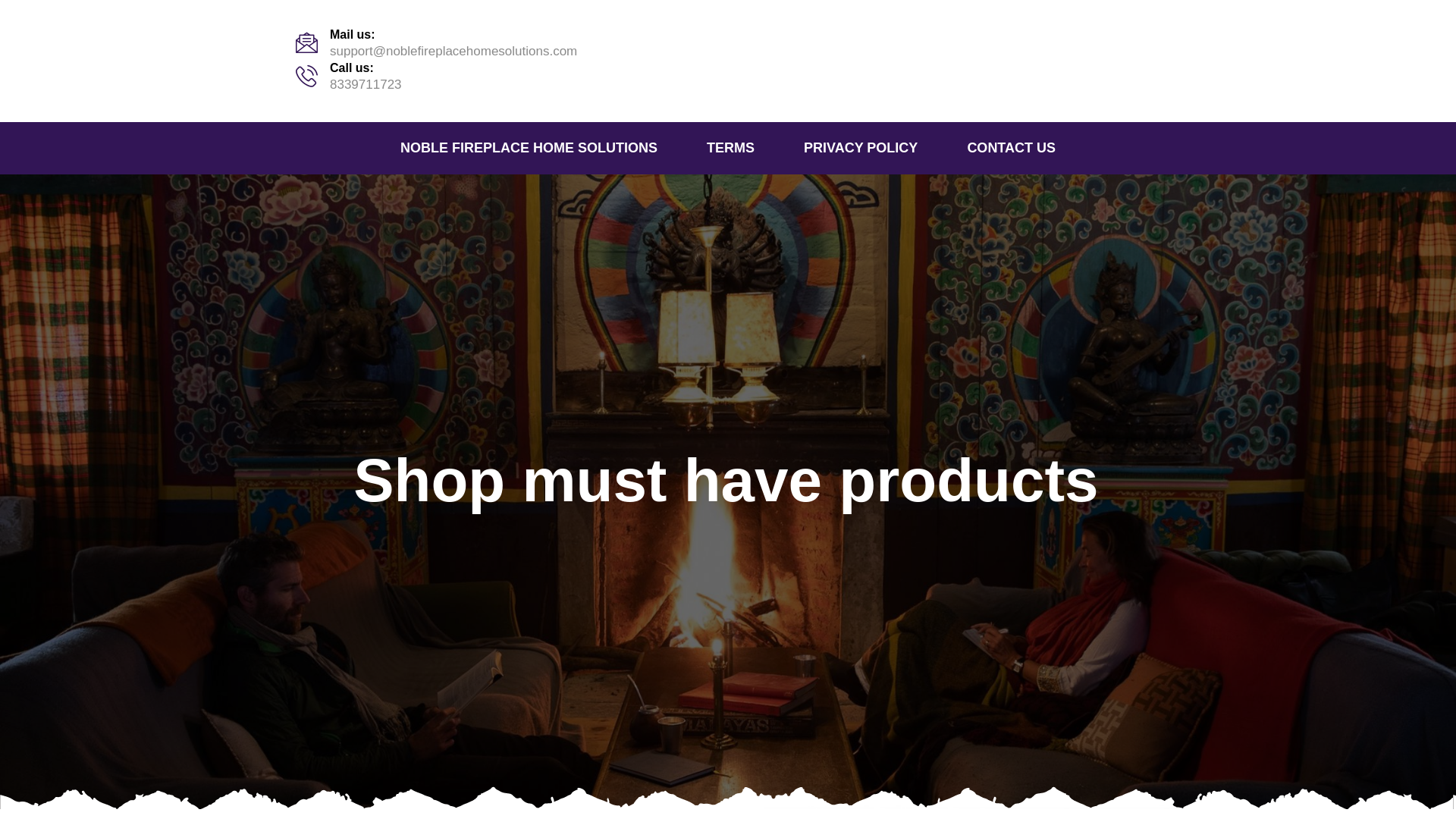 website screenshot of https://noblefireplacehomesolutions.com/