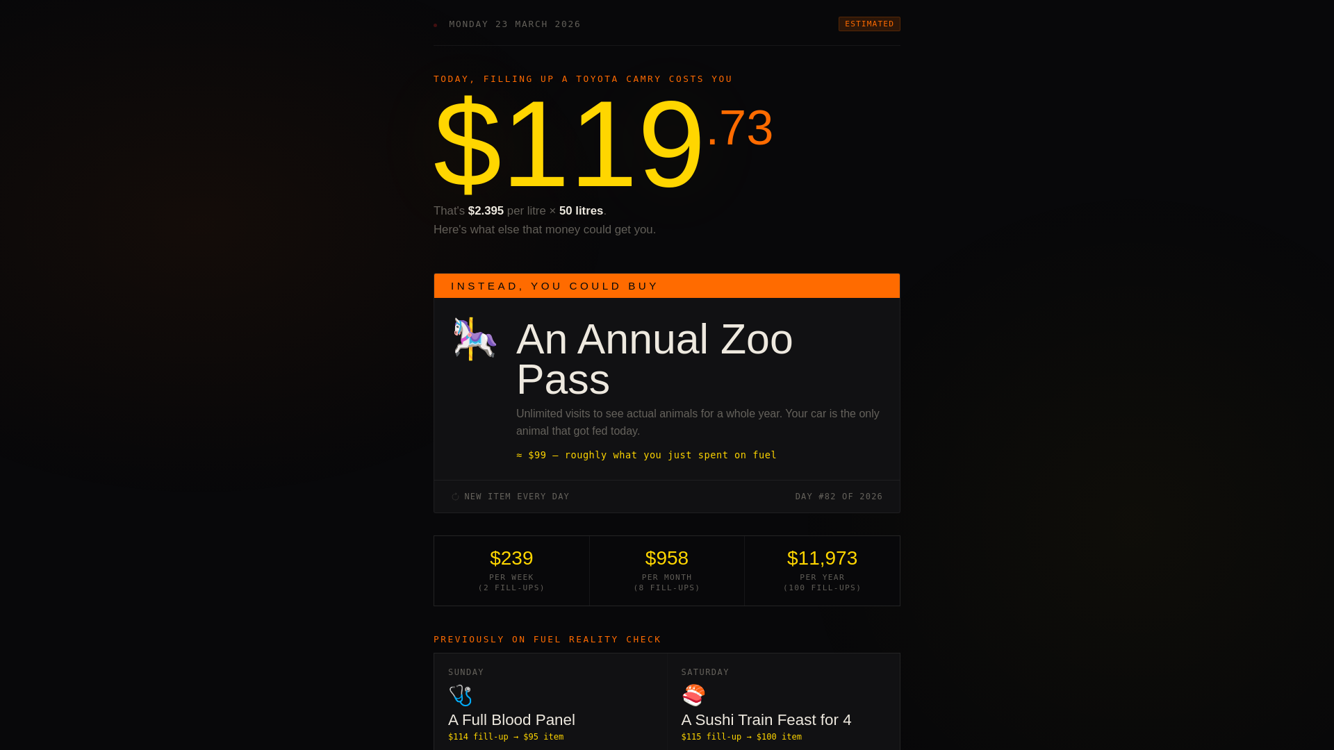 website screenshot of https://fuel-reality-check.pages.dev/