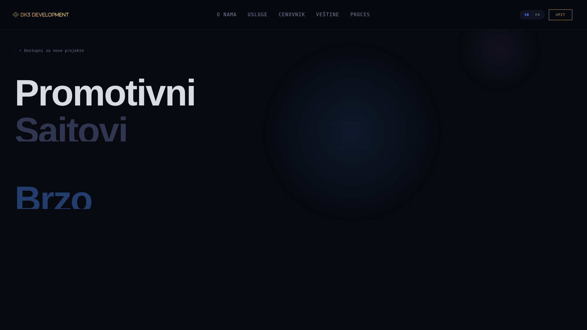 website screenshot of https://dk3development.net/
