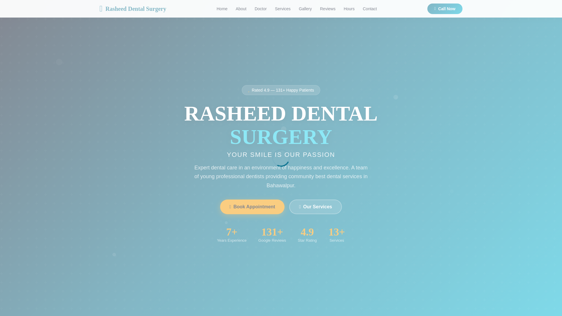website screenshot of https://rasheeddentalsurgery.pages.dev/