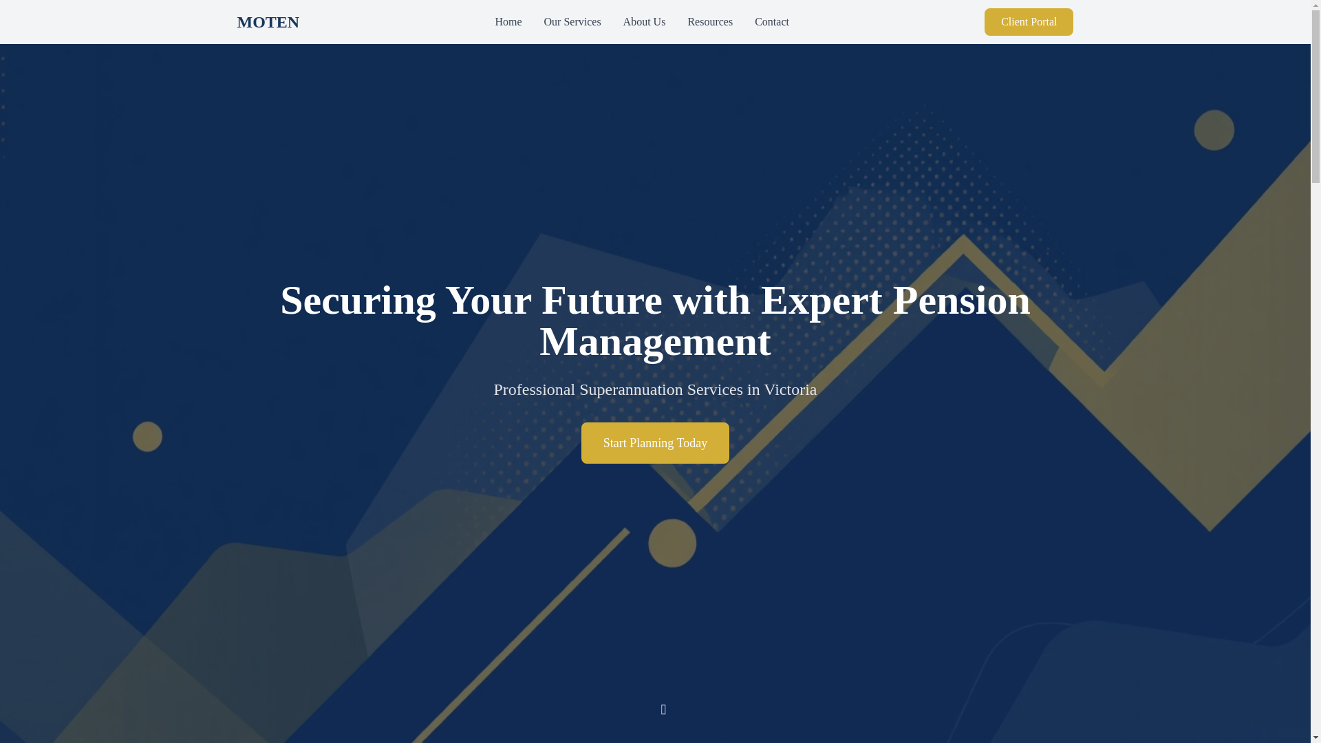 website screenshot of https://motensuperannuation.pro/