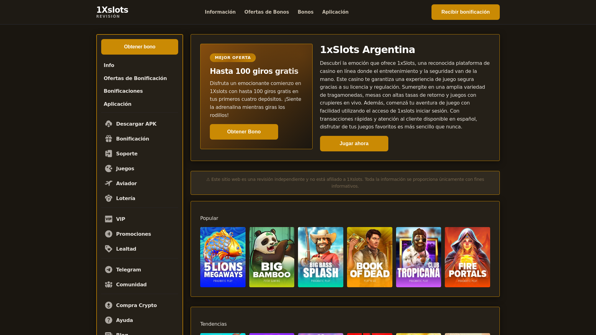 website screenshot of https://1xslotsargentina-net.pages.dev/