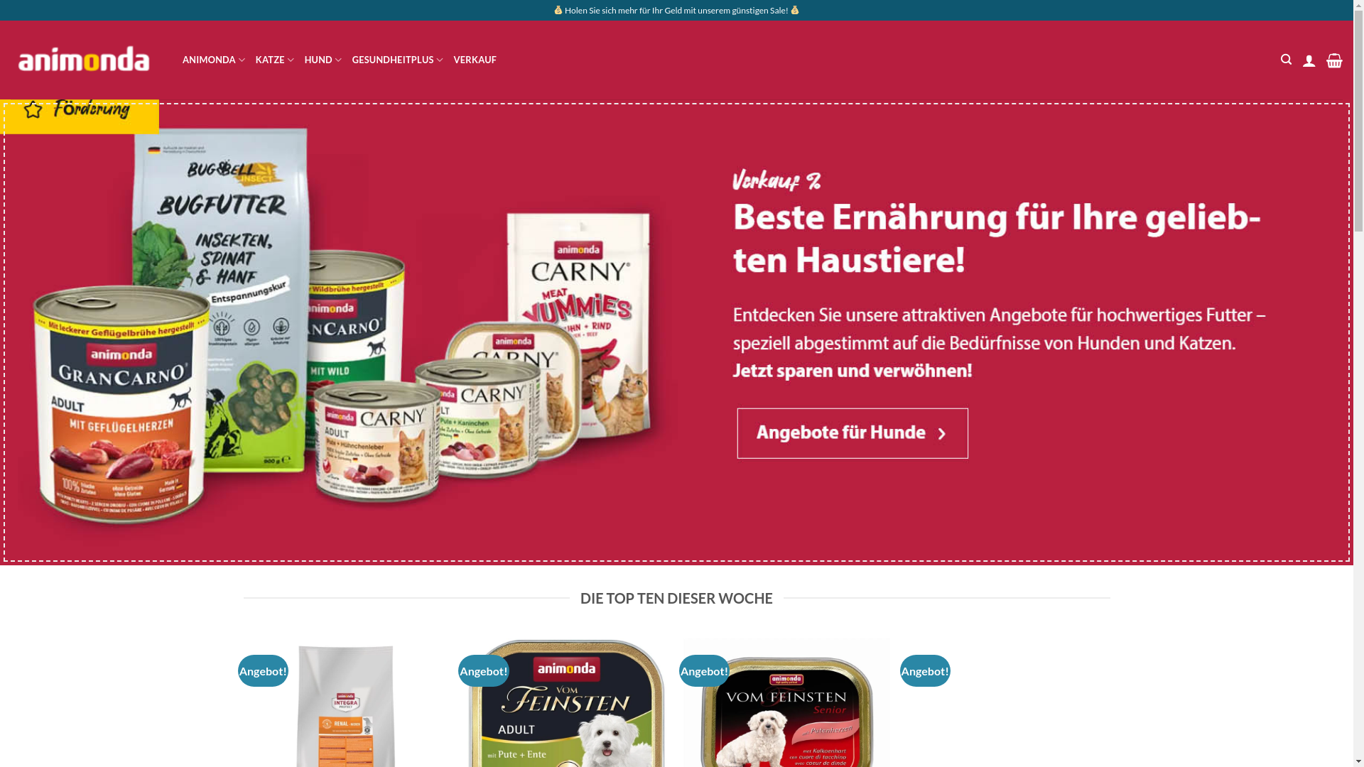 website screenshot of https://animondatiernahrung.com/
