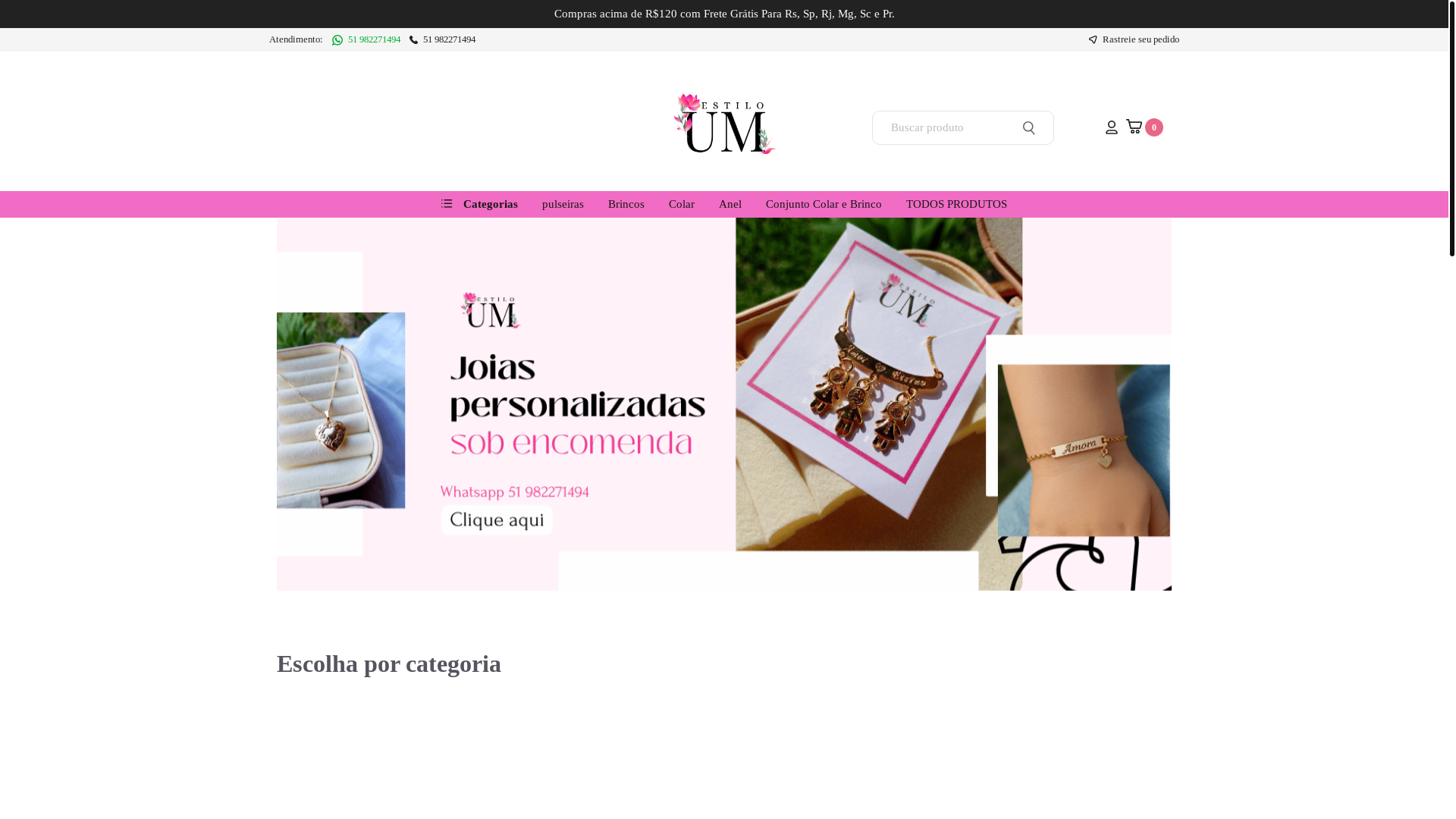 website screenshot of https://estiloumfolheados.com.br/
