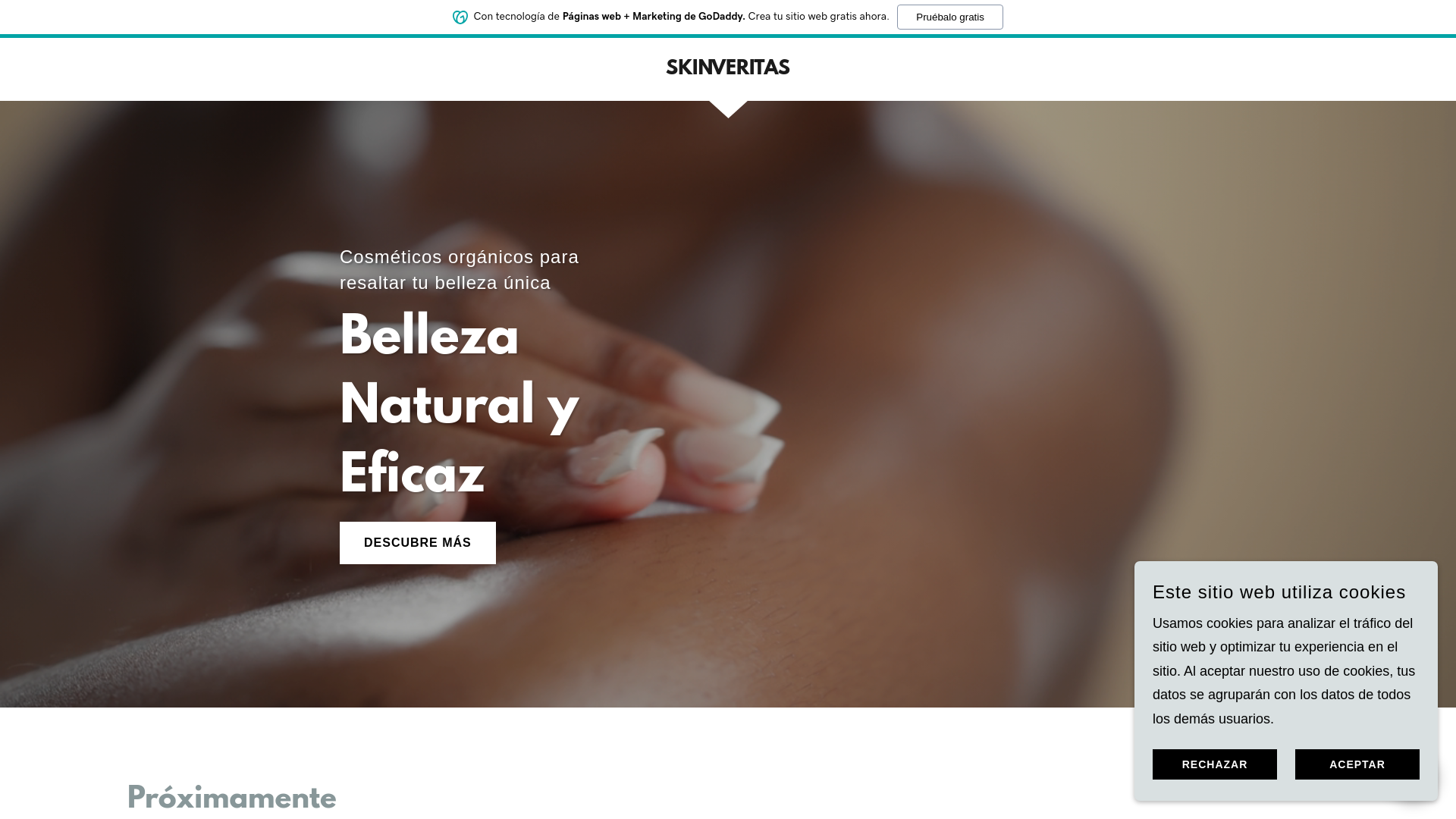 website screenshot of https://skinveritas.es/