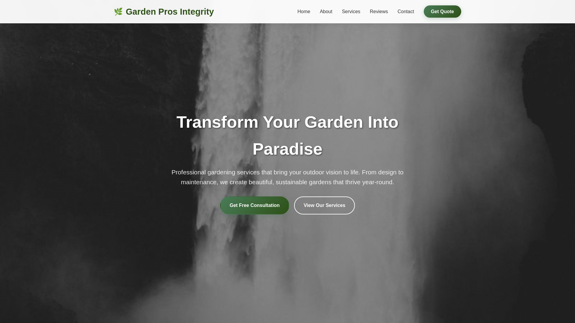 website screenshot of https://gardenprosintegrity.cyou/