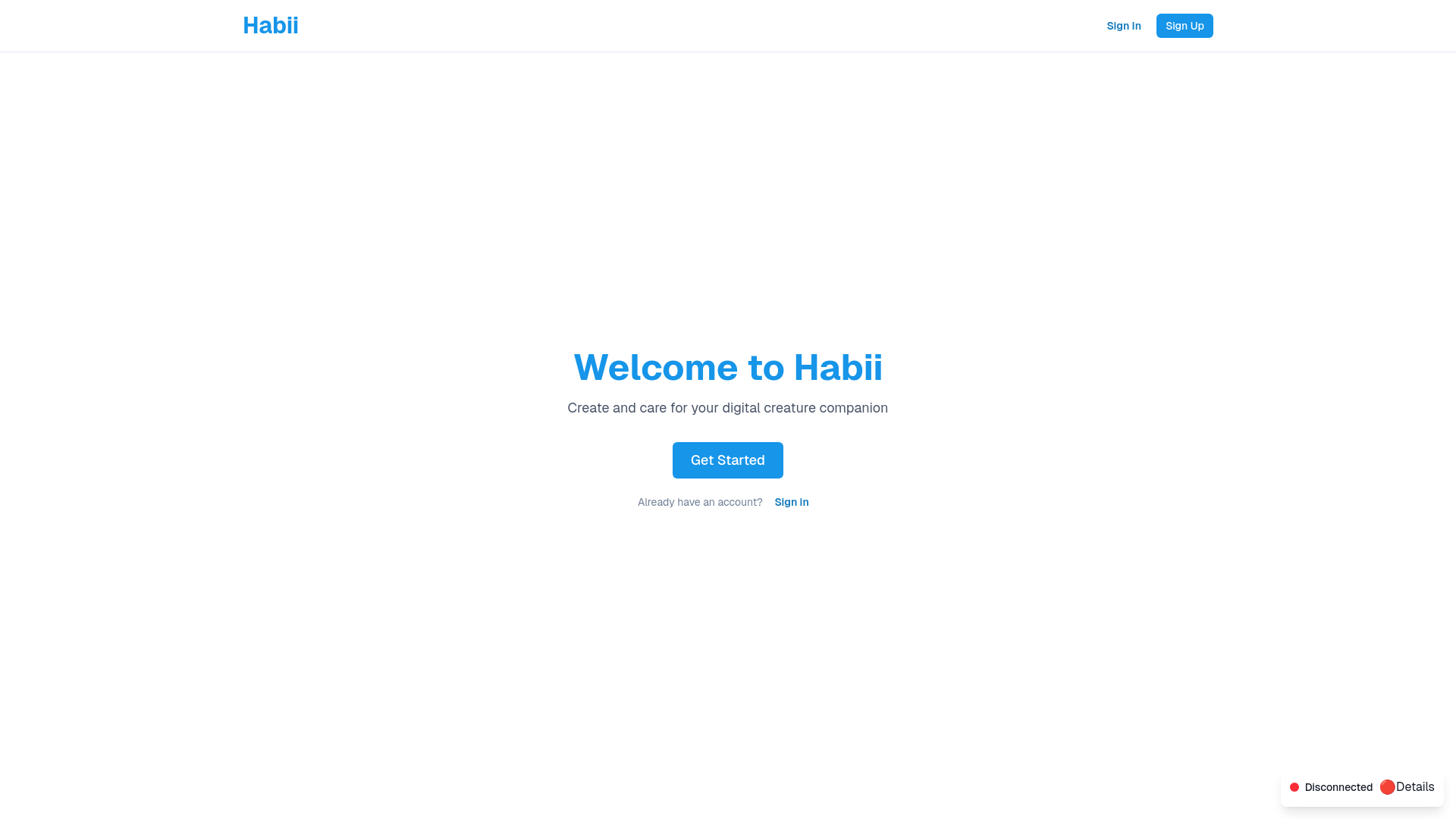 website screenshot of https://habii.life/