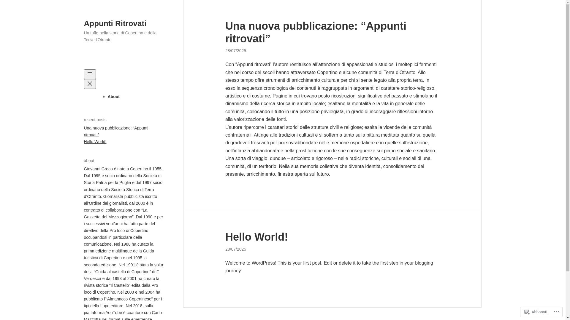 website screenshot of https://giovannigreco7.com/