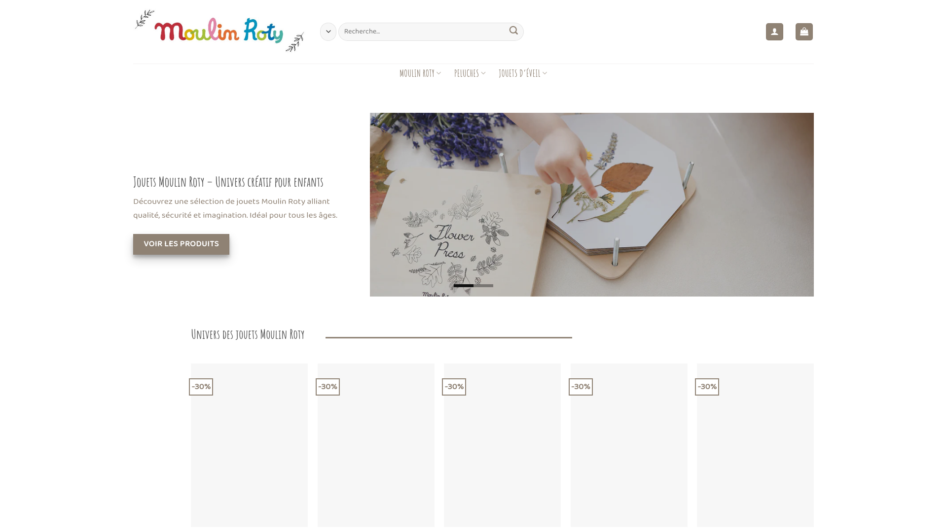 website screenshot of https://moulinroty-soldes.com/