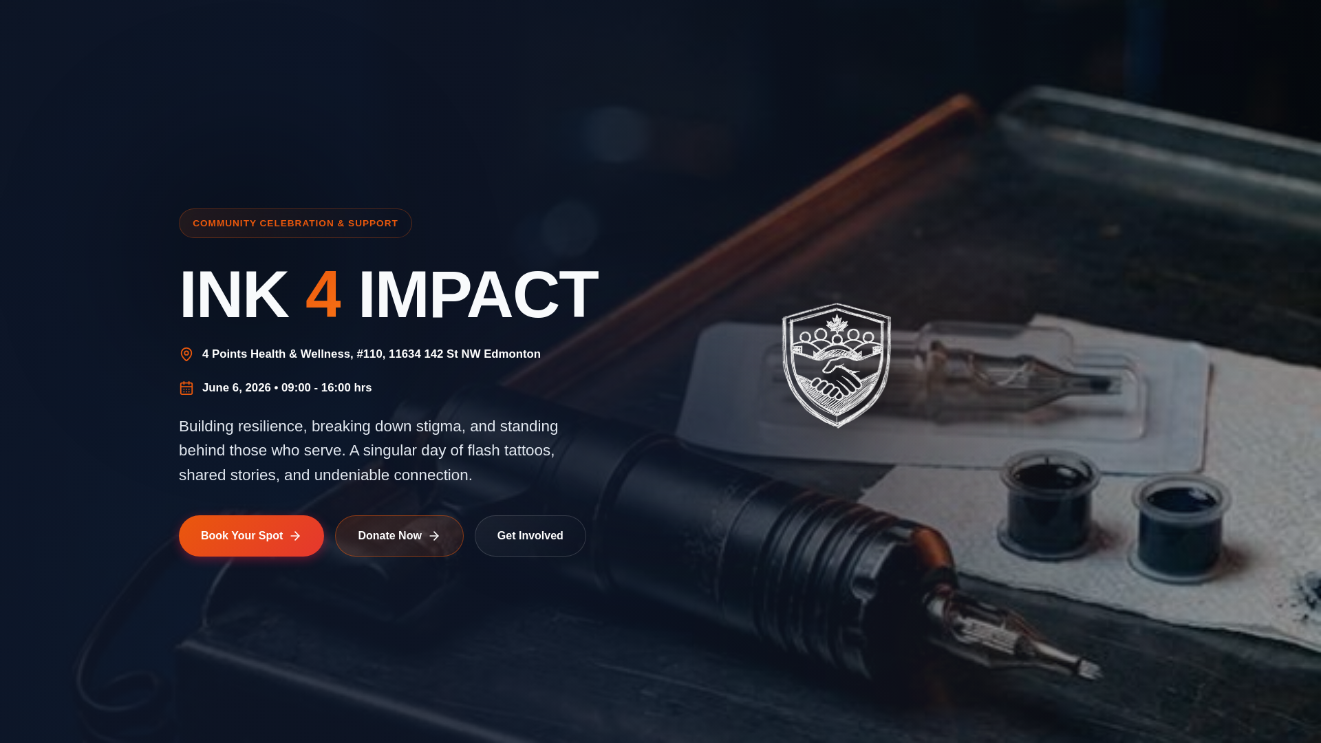 website screenshot of https://ink4impact.ca/