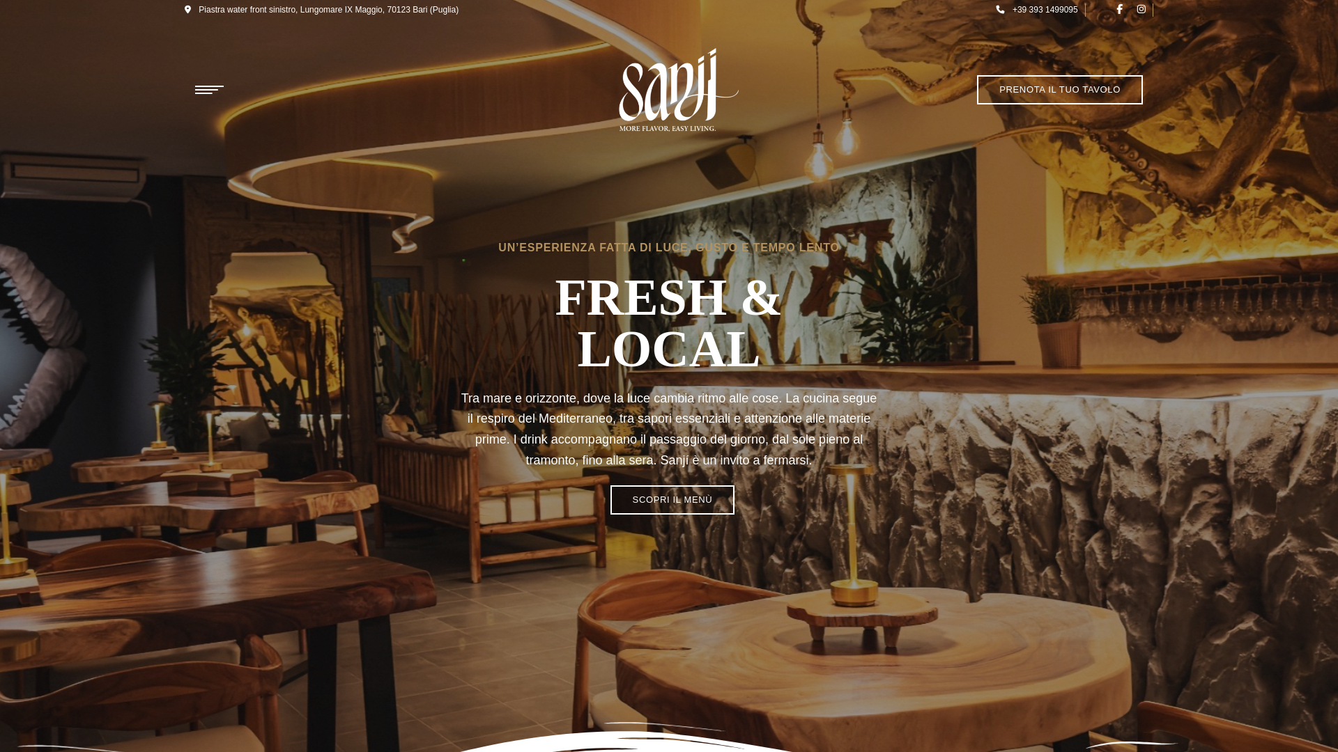 website screenshot of https://sanjibari.it/