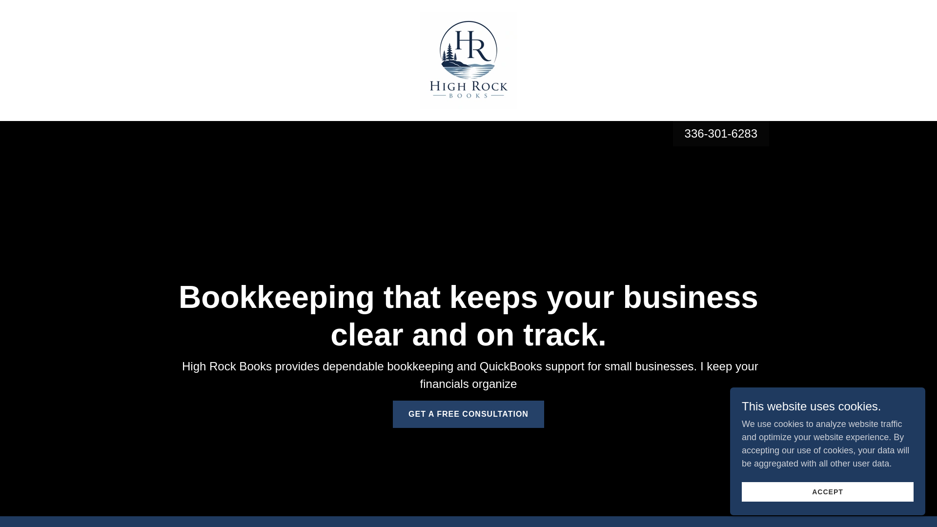 website screenshot of https://highrockbooks.com/