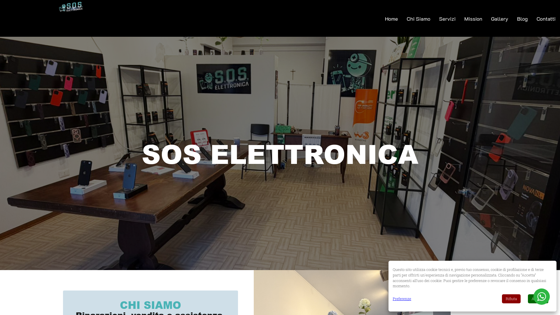 website screenshot of https://sos-elettronica.com/