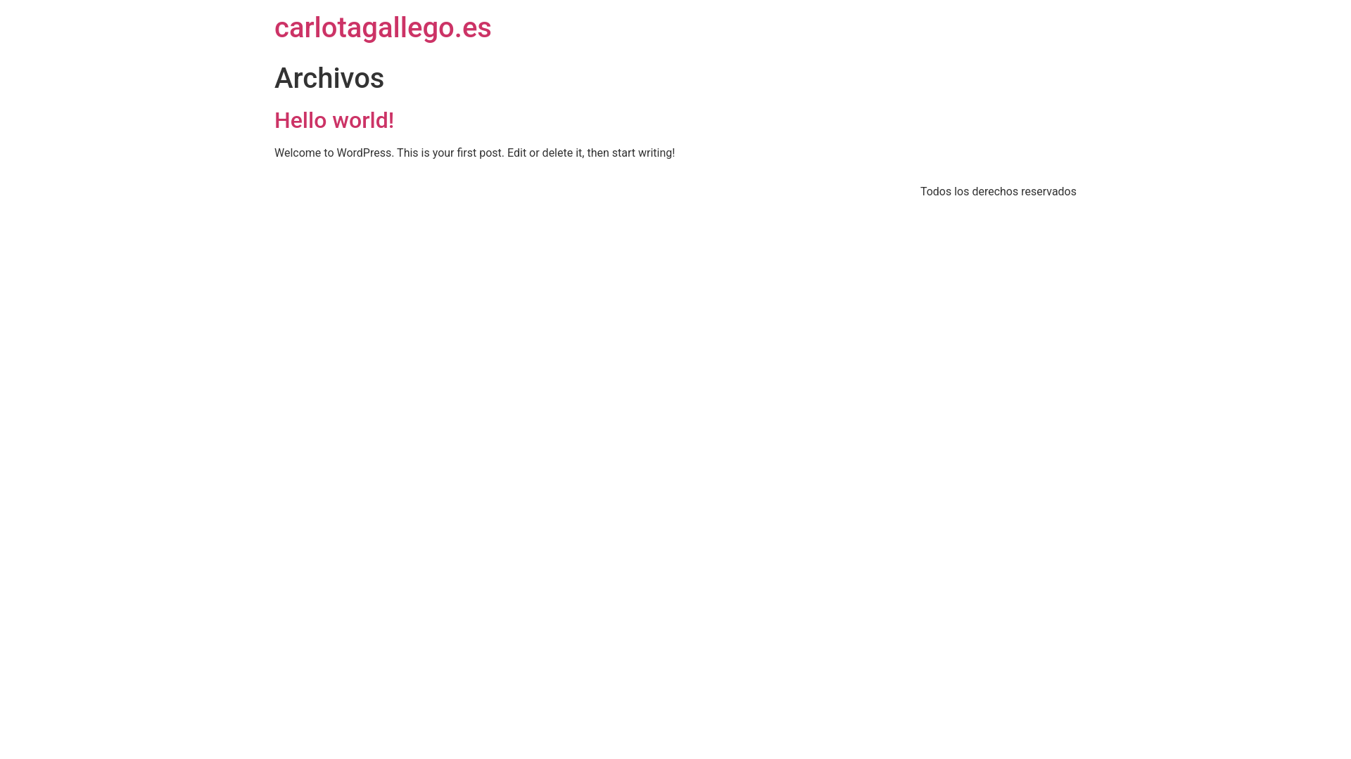 website screenshot of https://carlotagallego.es/