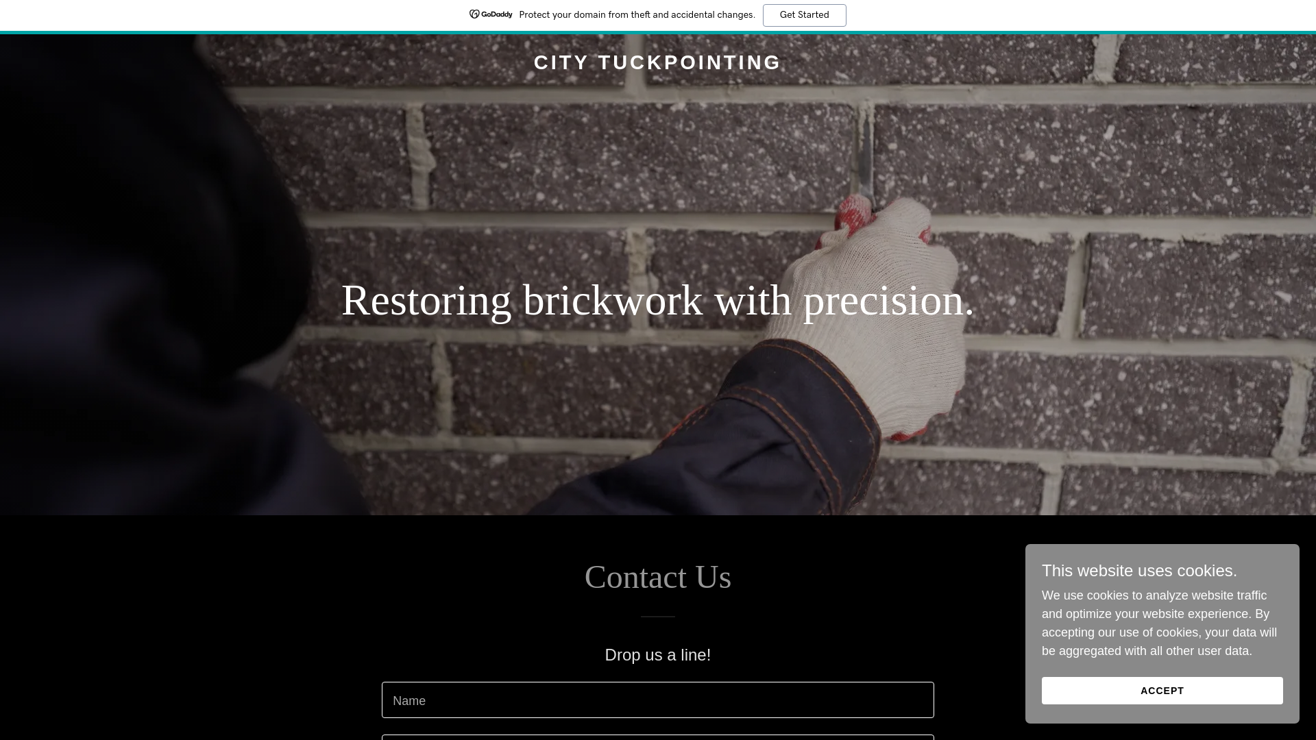 website screenshot of https://citytuckpointing.com.au/