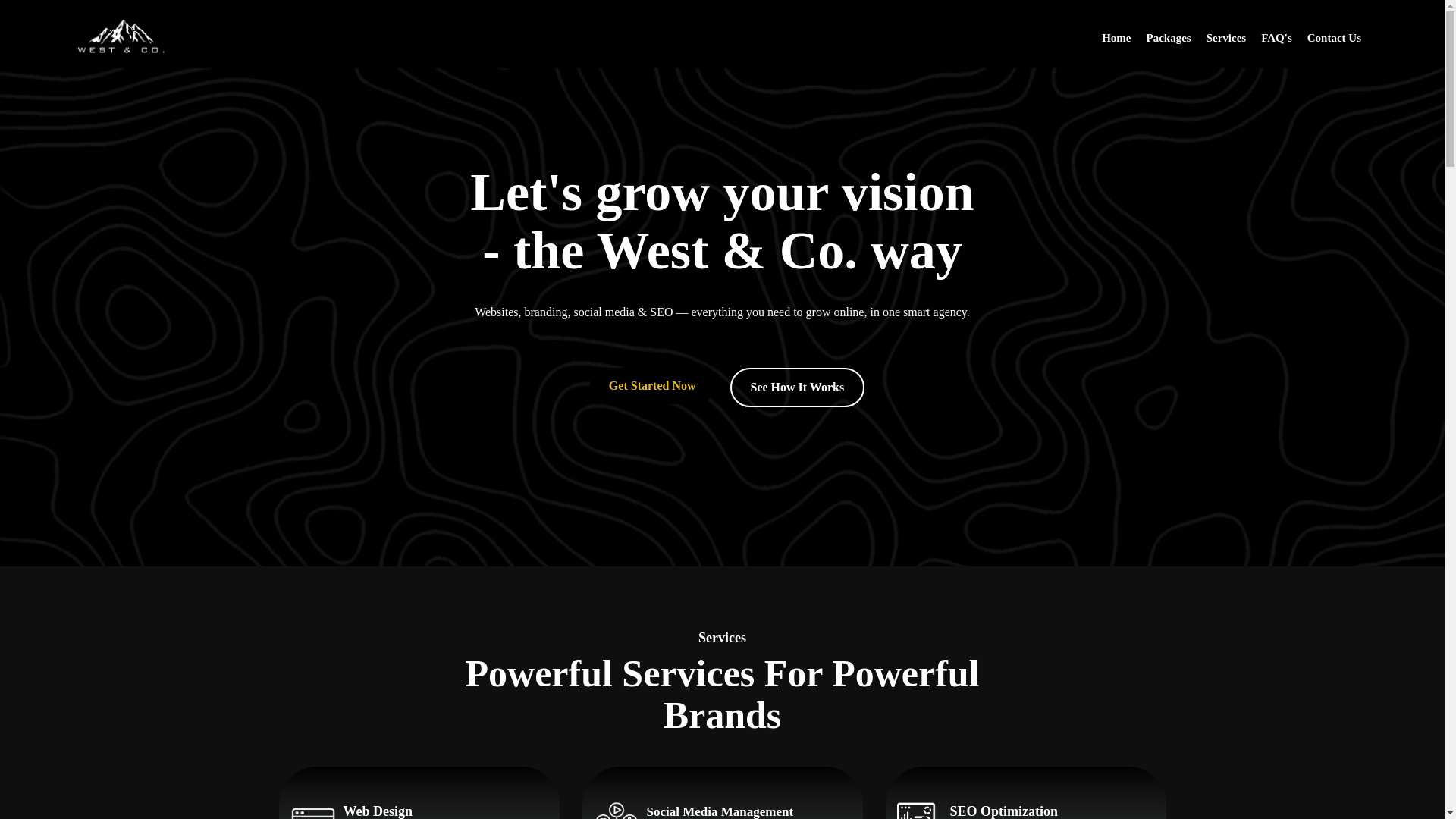 website screenshot of https://westandcomarketing.co.za/