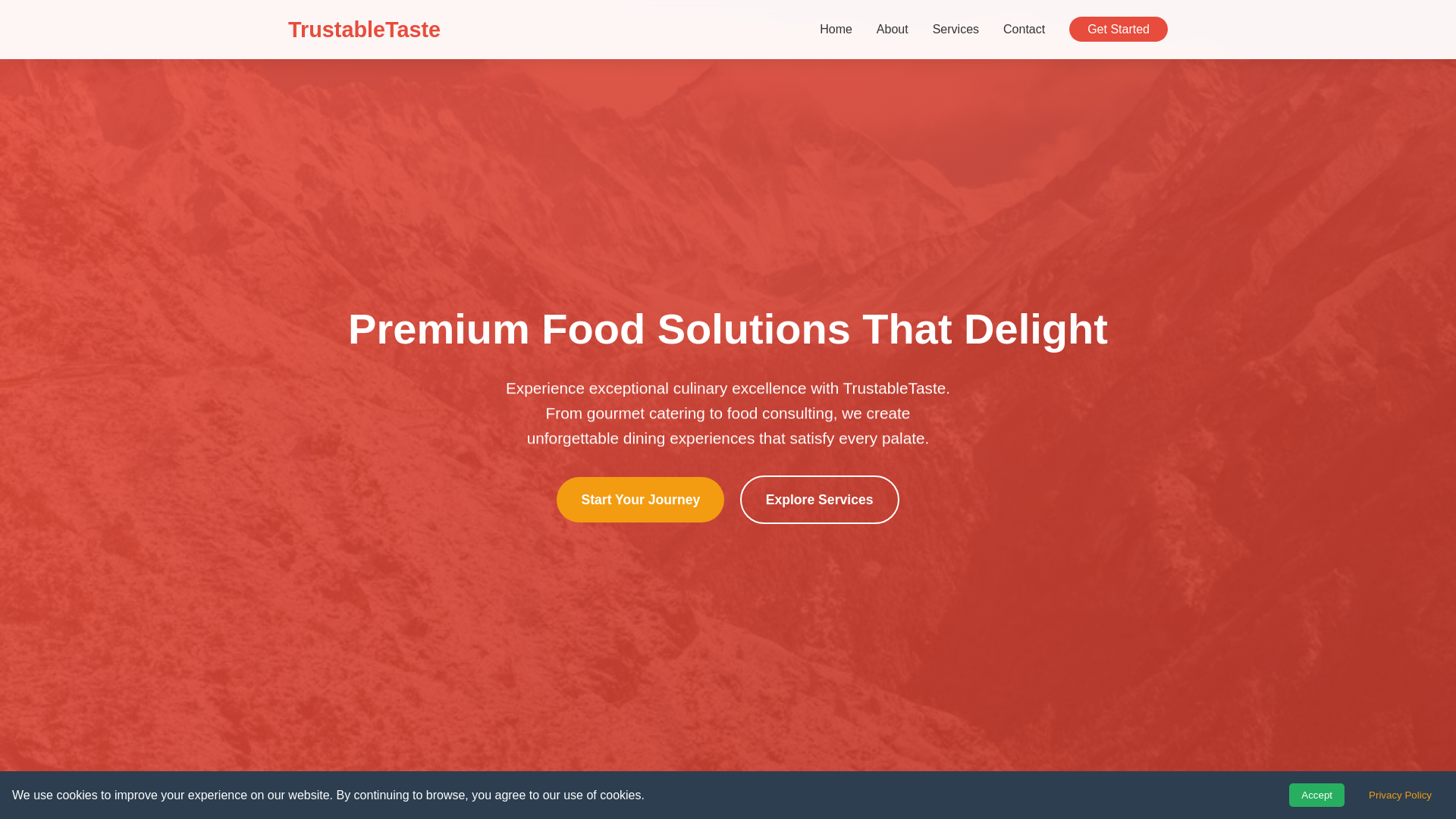 website screenshot of https://trustabletaste.digital/