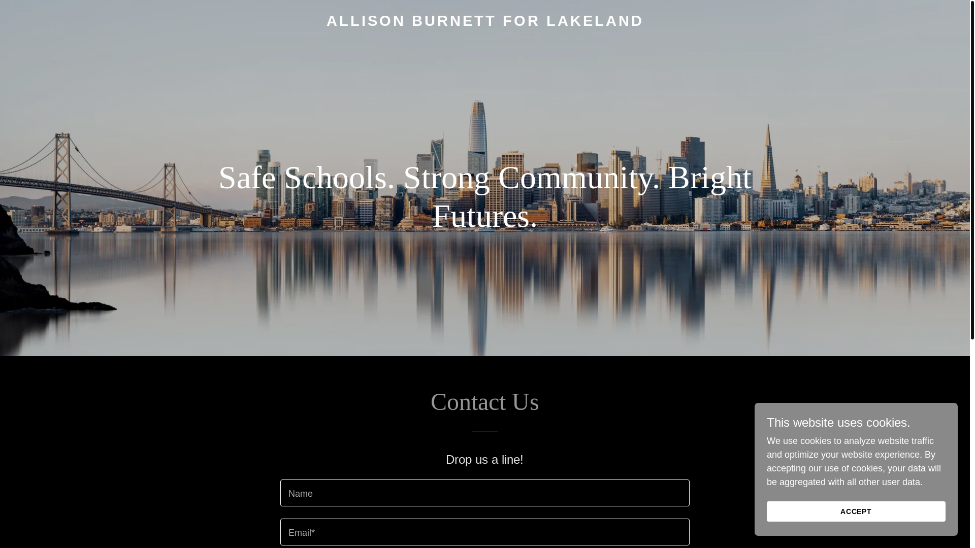 website screenshot of https://burnett4lakeland.com/