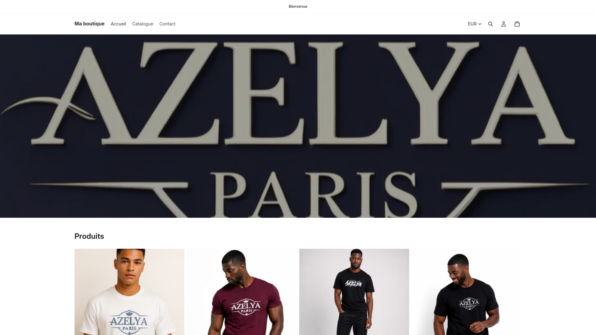 website screenshot of https://azelyaparis.store/