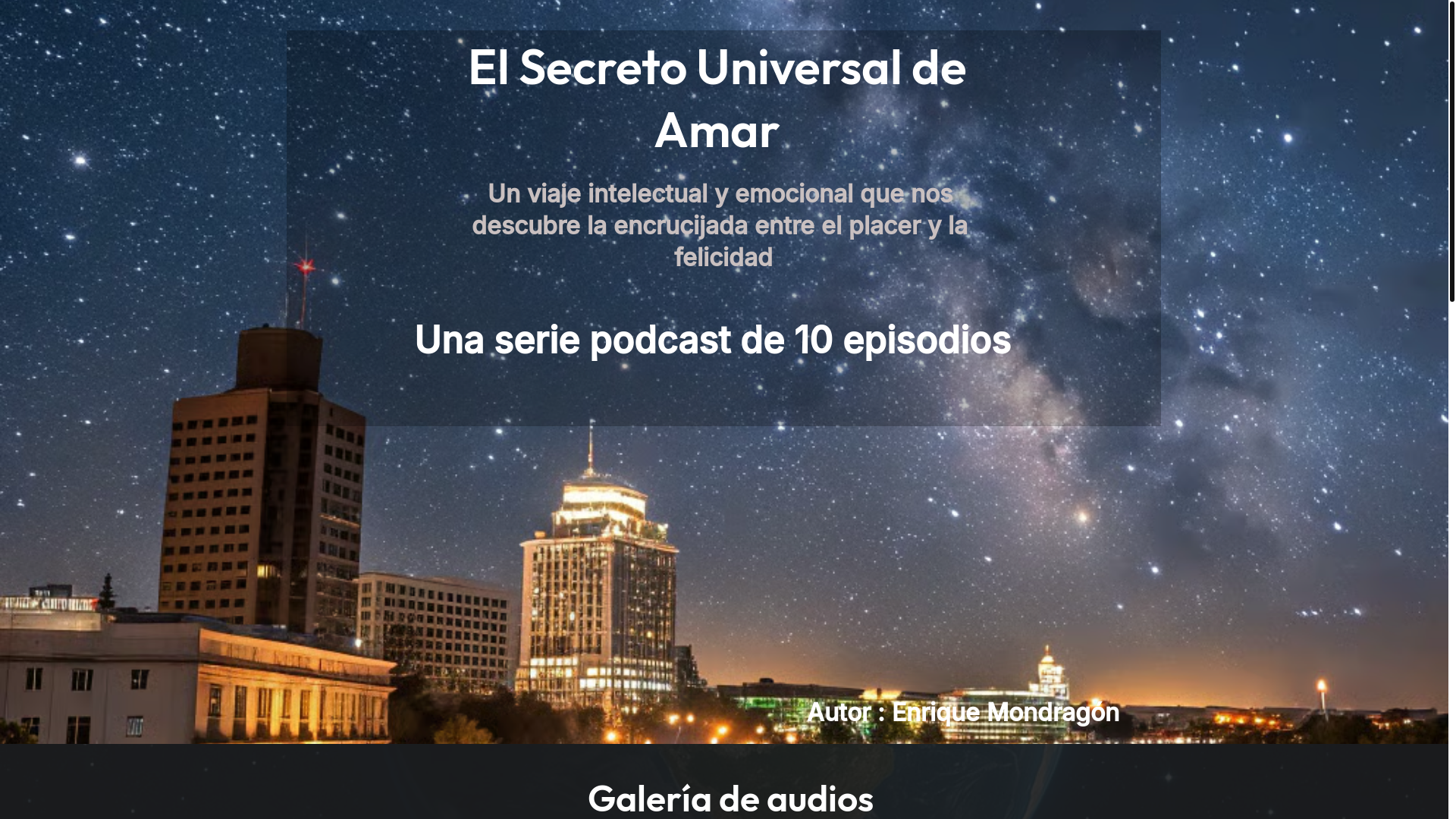 website screenshot of https://elsecretouniversaldeamar.es/