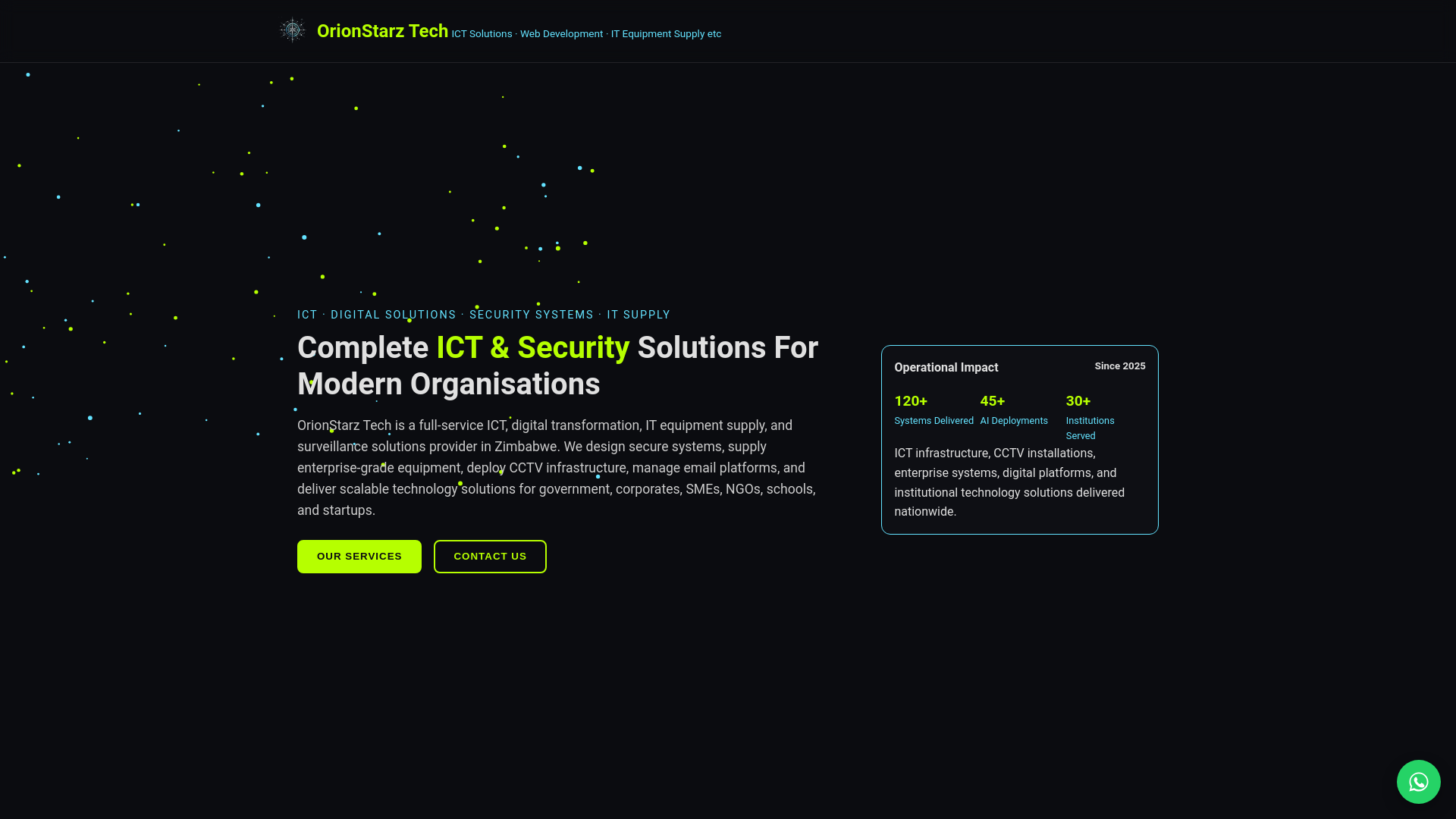 website screenshot of https://orionstarztech.com/