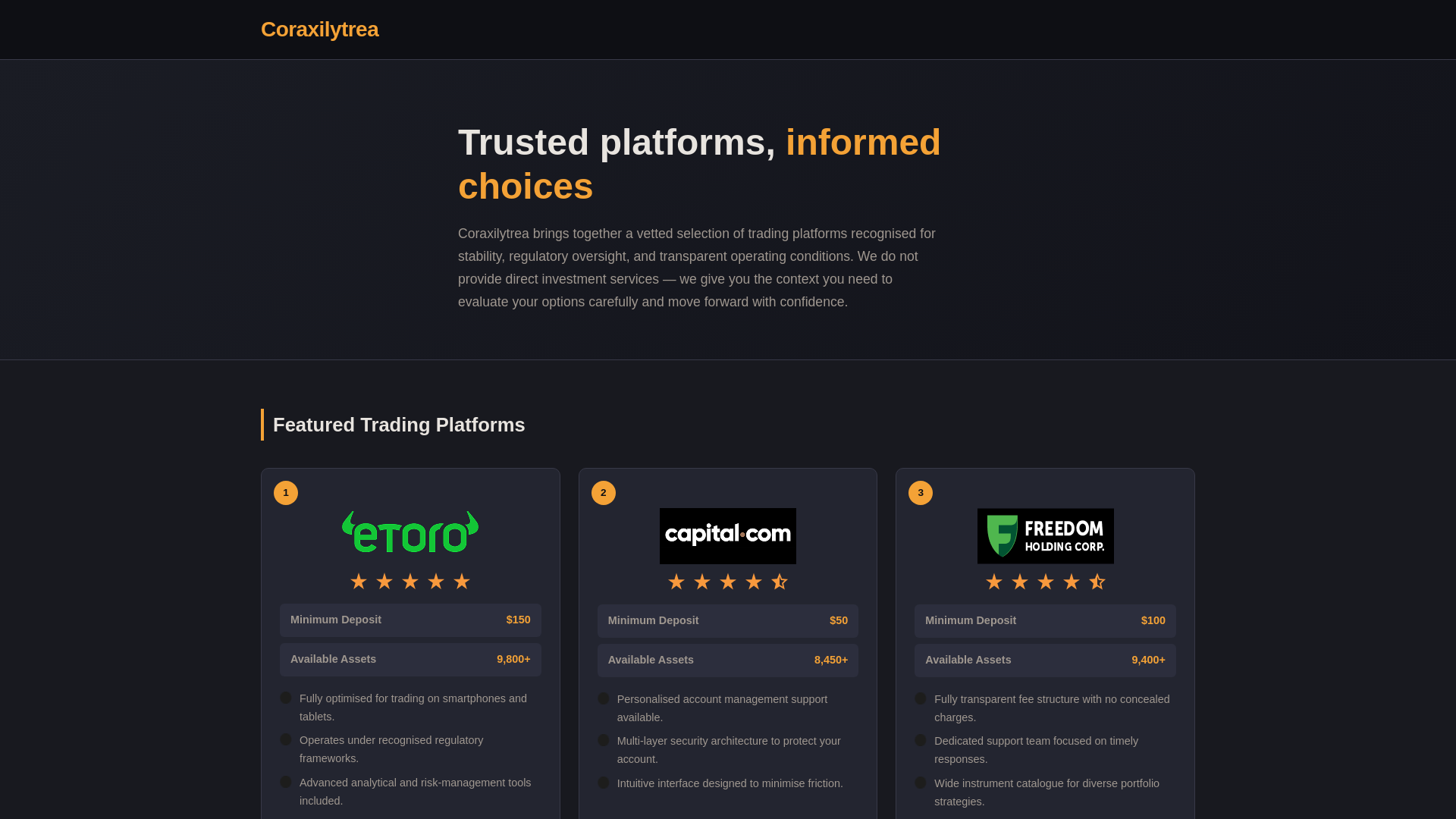 website screenshot of https://coraxilytrea.world/