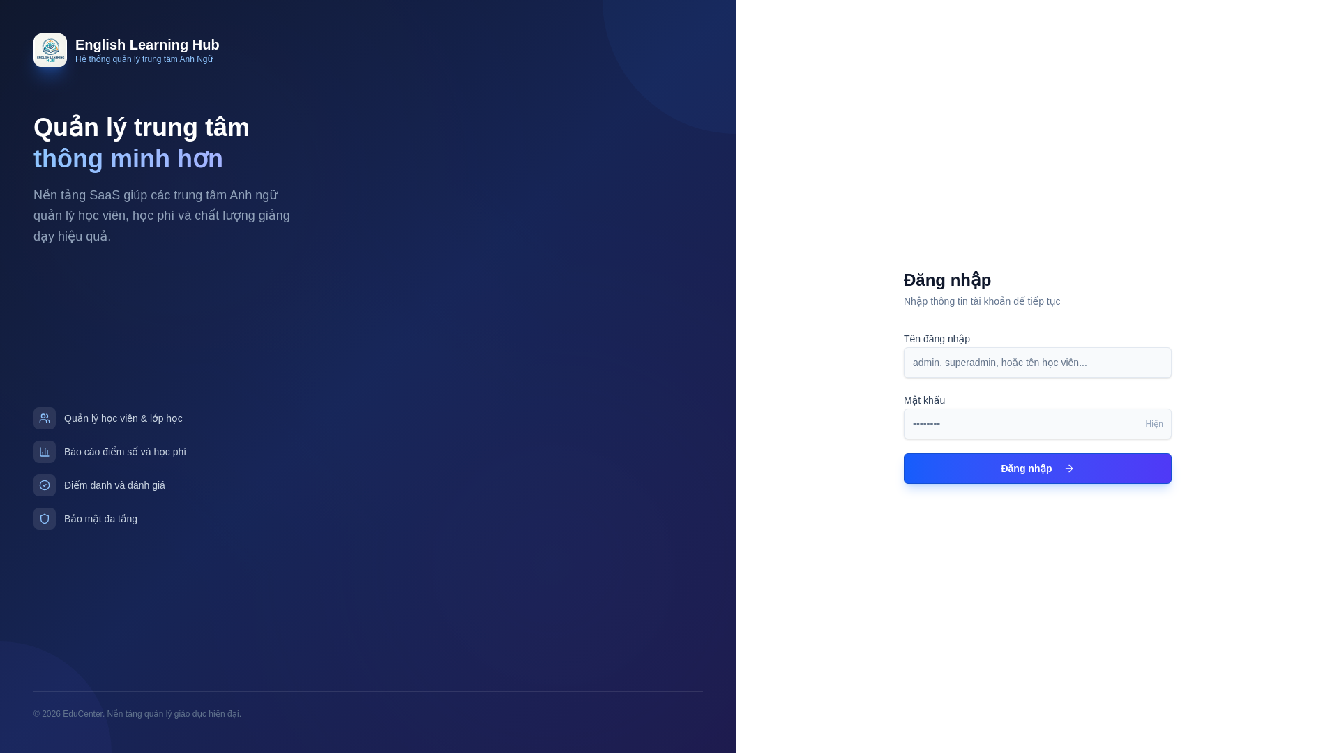 website screenshot of https://englishlearninghub.site/