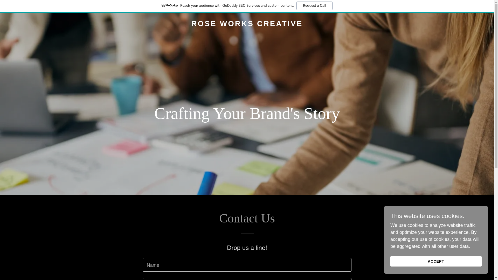 website screenshot of https://roseworkscreative.com/