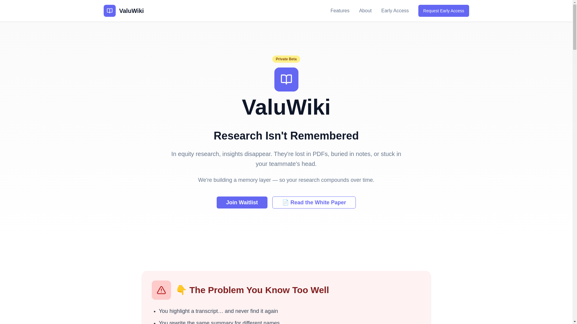 website screenshot of https://valuwiki-landing.pages.dev/