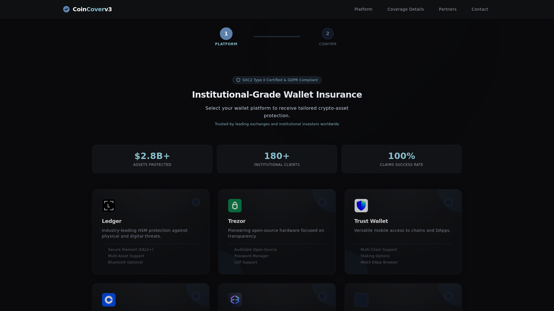 website screenshot of https://coincoverv3.com/