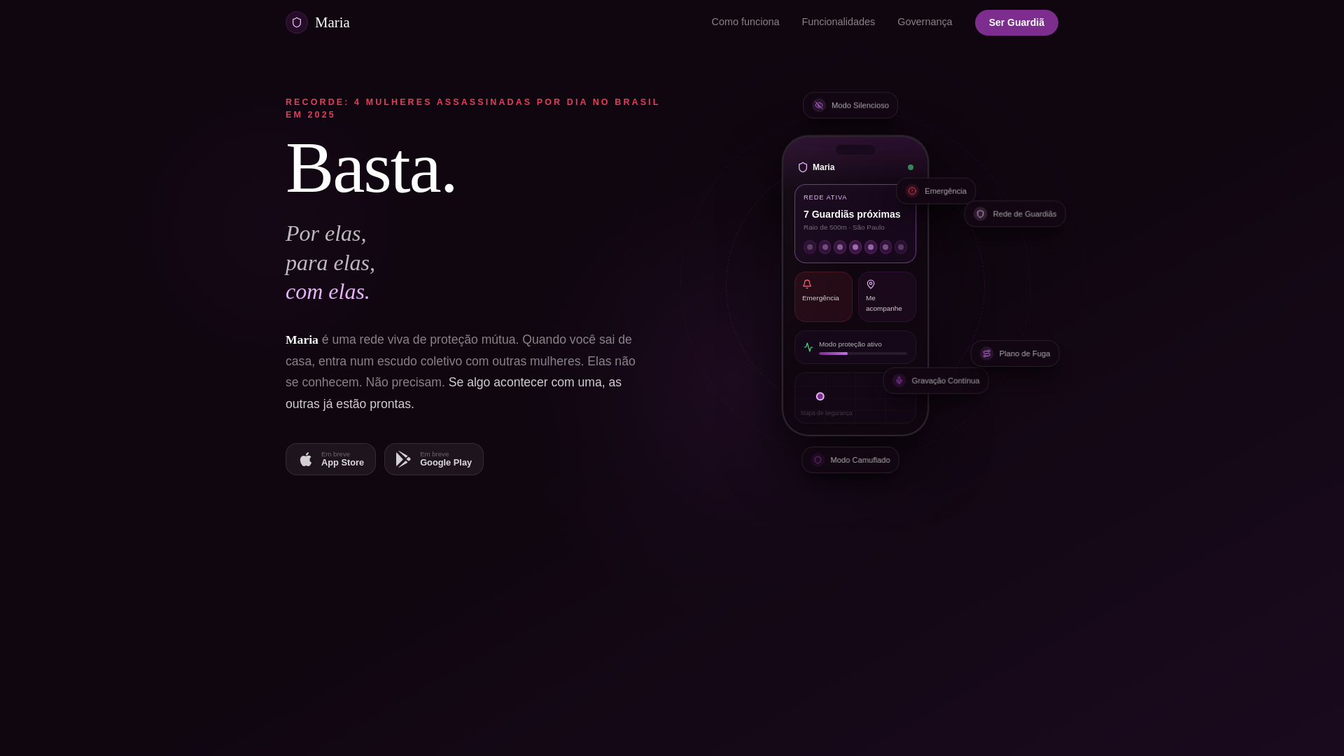 website screenshot of https://chamaamaria.com.br/