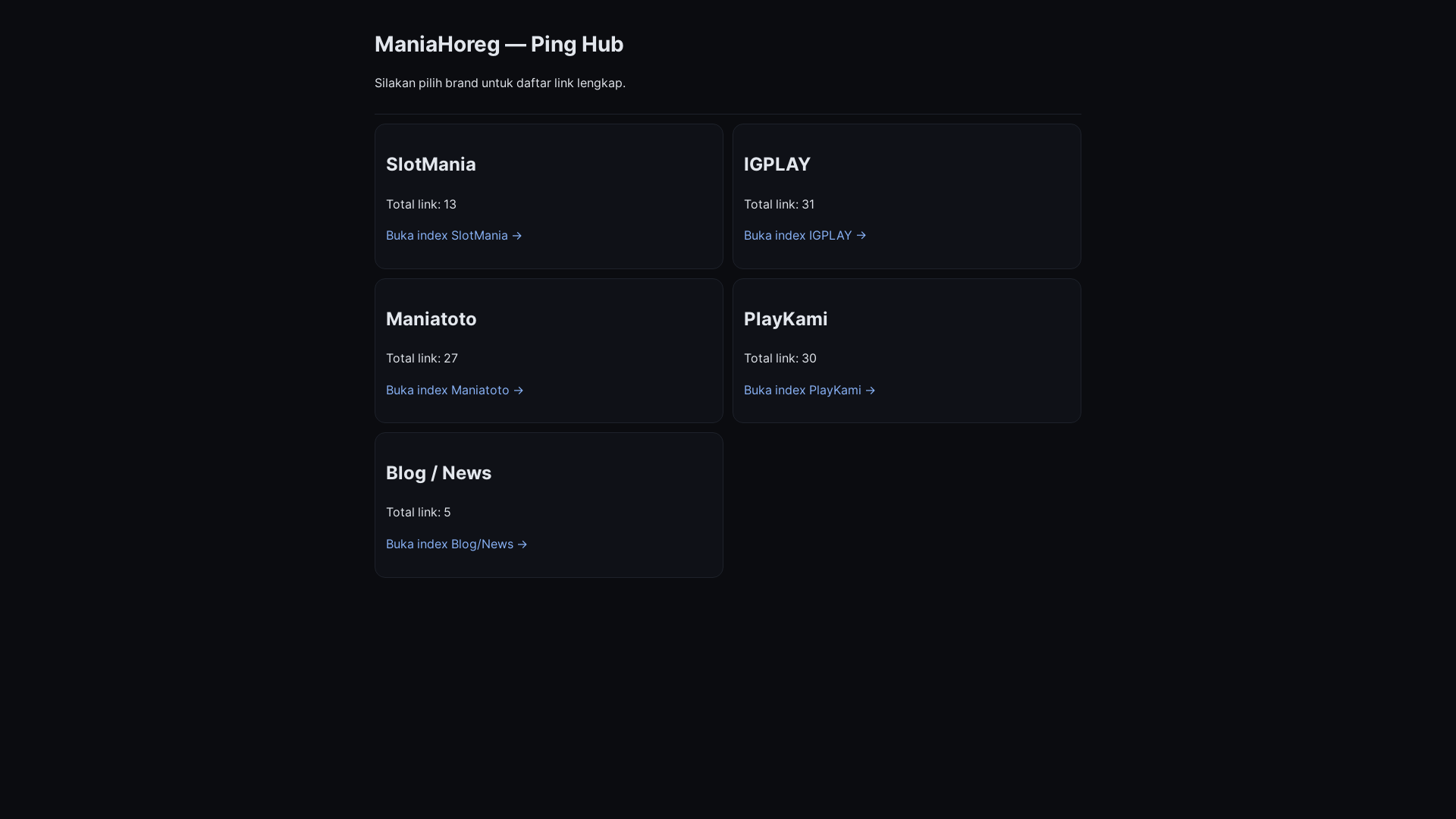 website screenshot of https://maniahoreg.pages.dev/