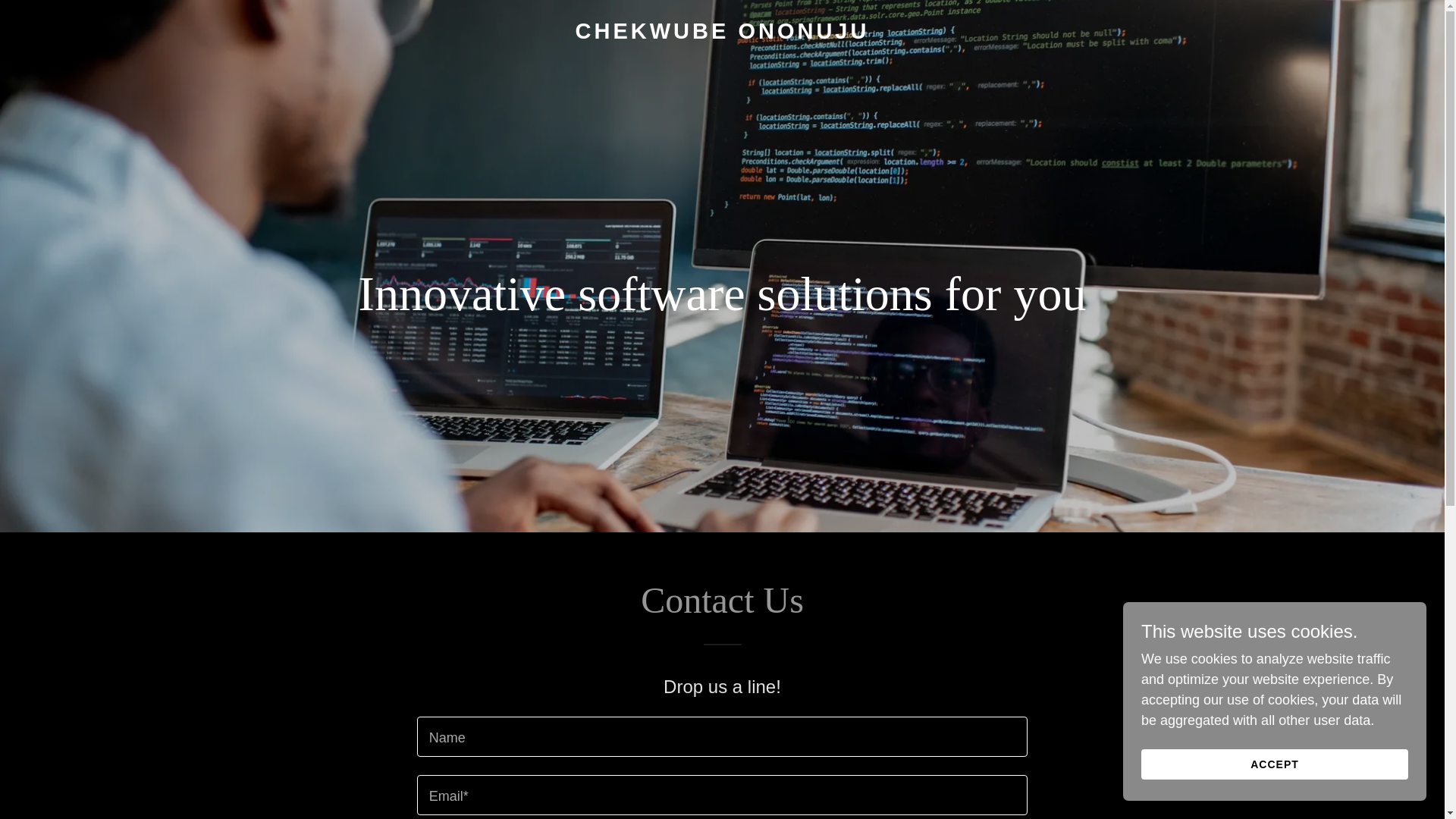 website screenshot of https://chekwubeononuju.com/