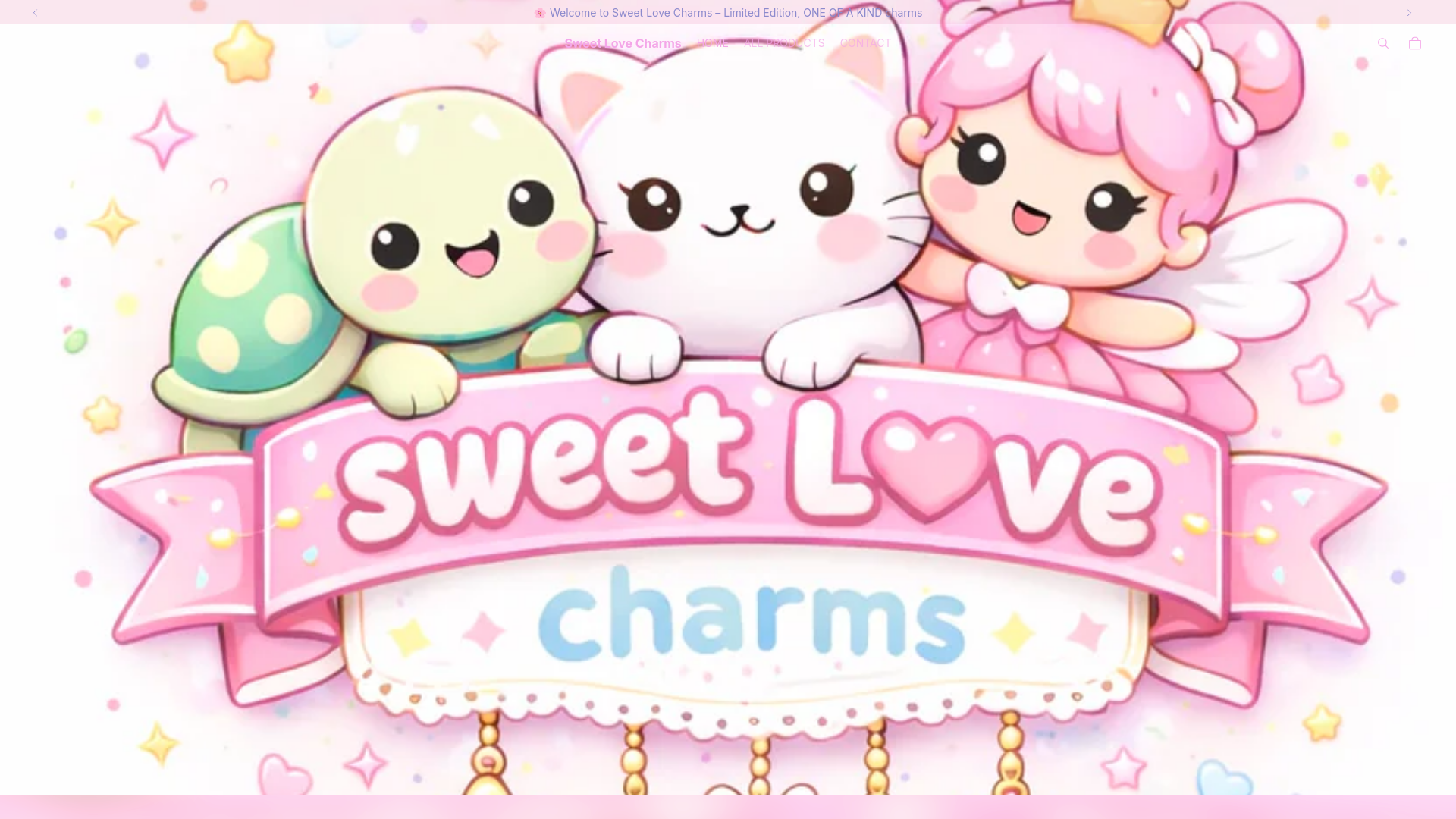 website screenshot of https://sweetlovecharms.com/