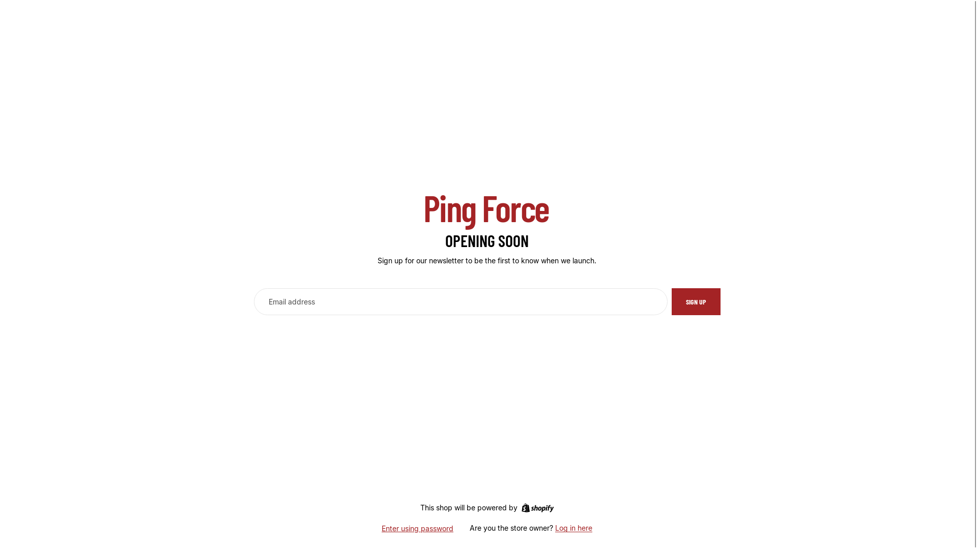 website screenshot of https://pingforce.shop/