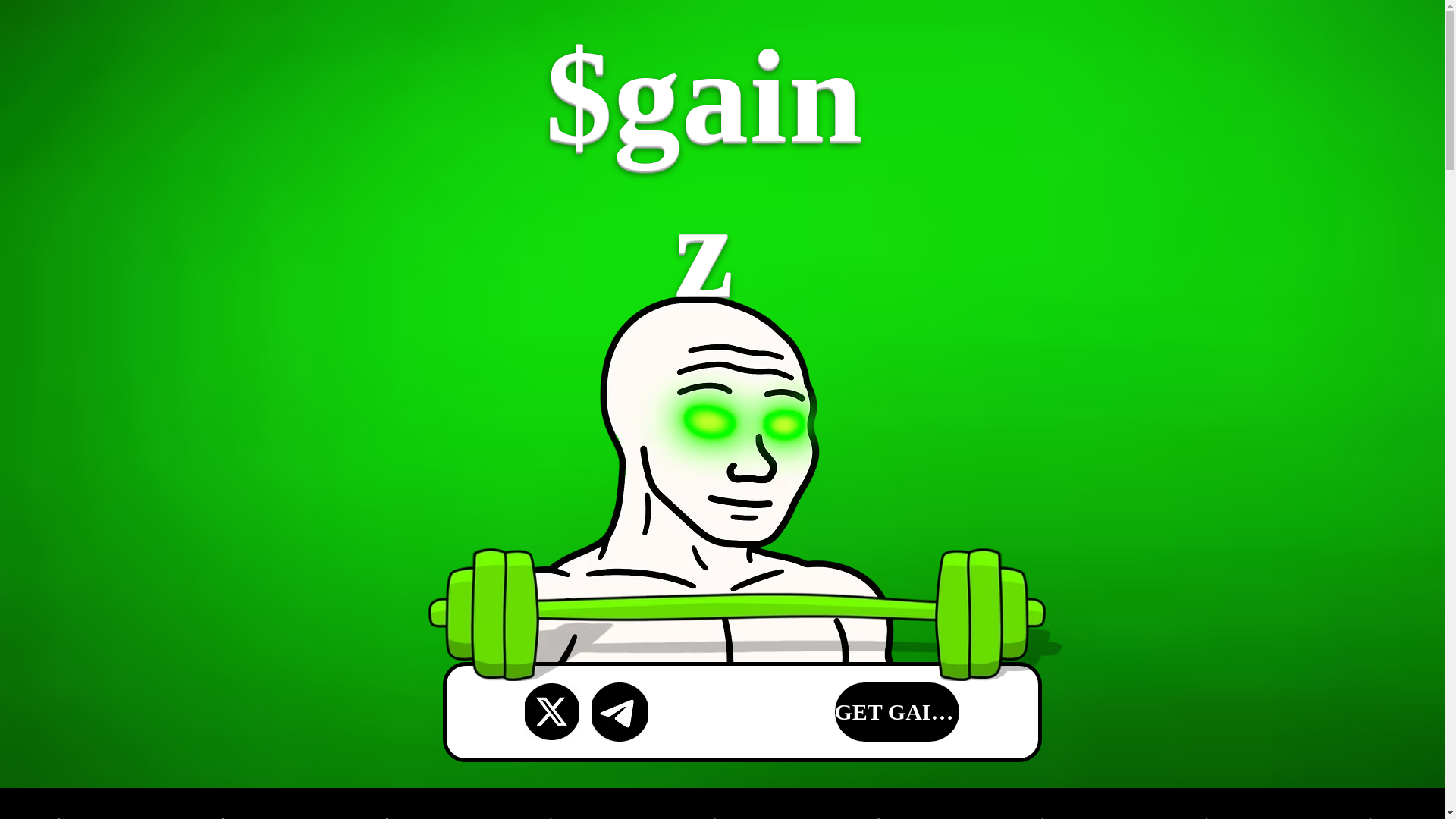 website screenshot of https://pumpthegainz.xyz/