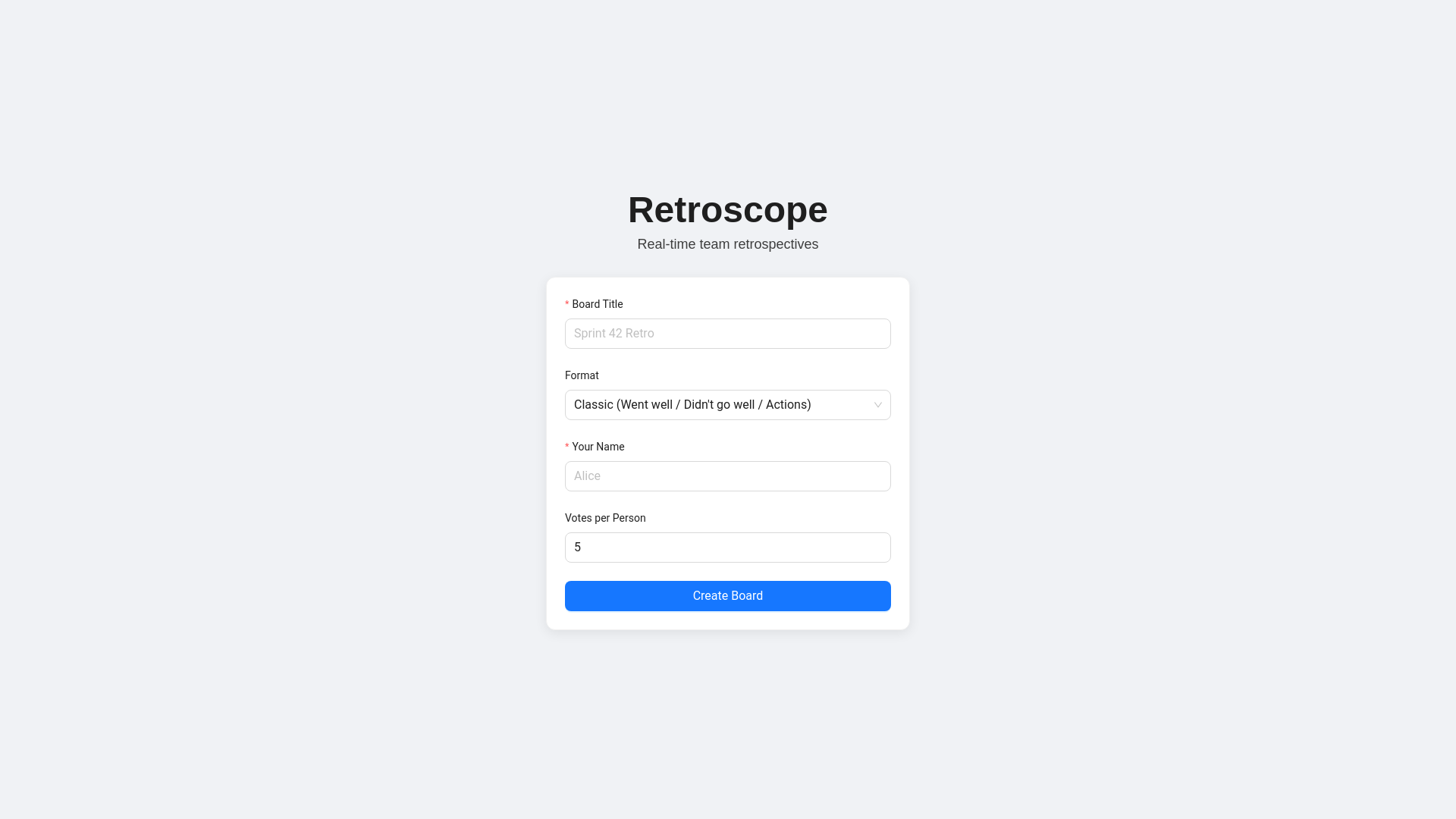 website screenshot of https://retroscope.site