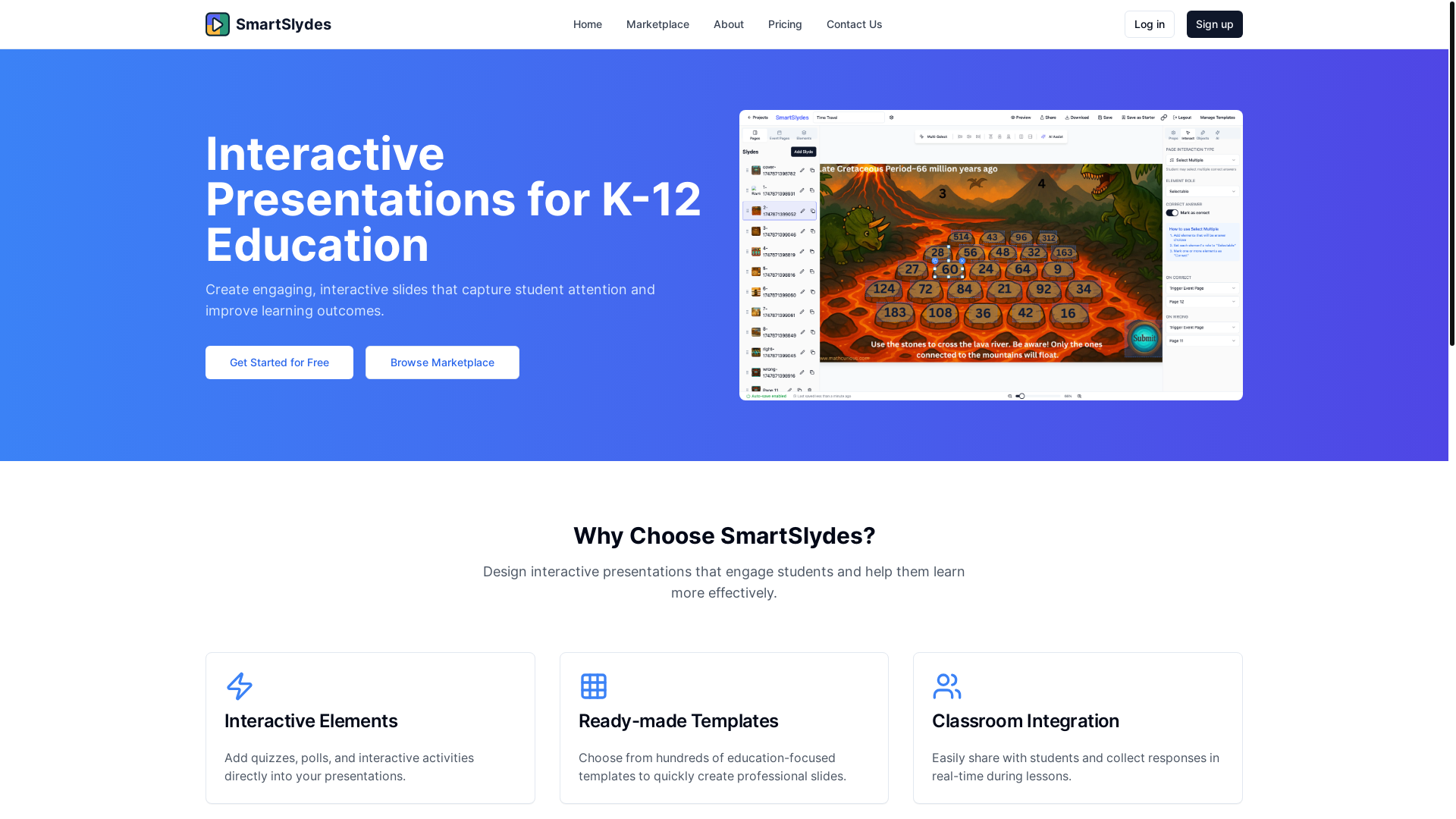 website screenshot of https://smartslydes-editor.pages.dev/