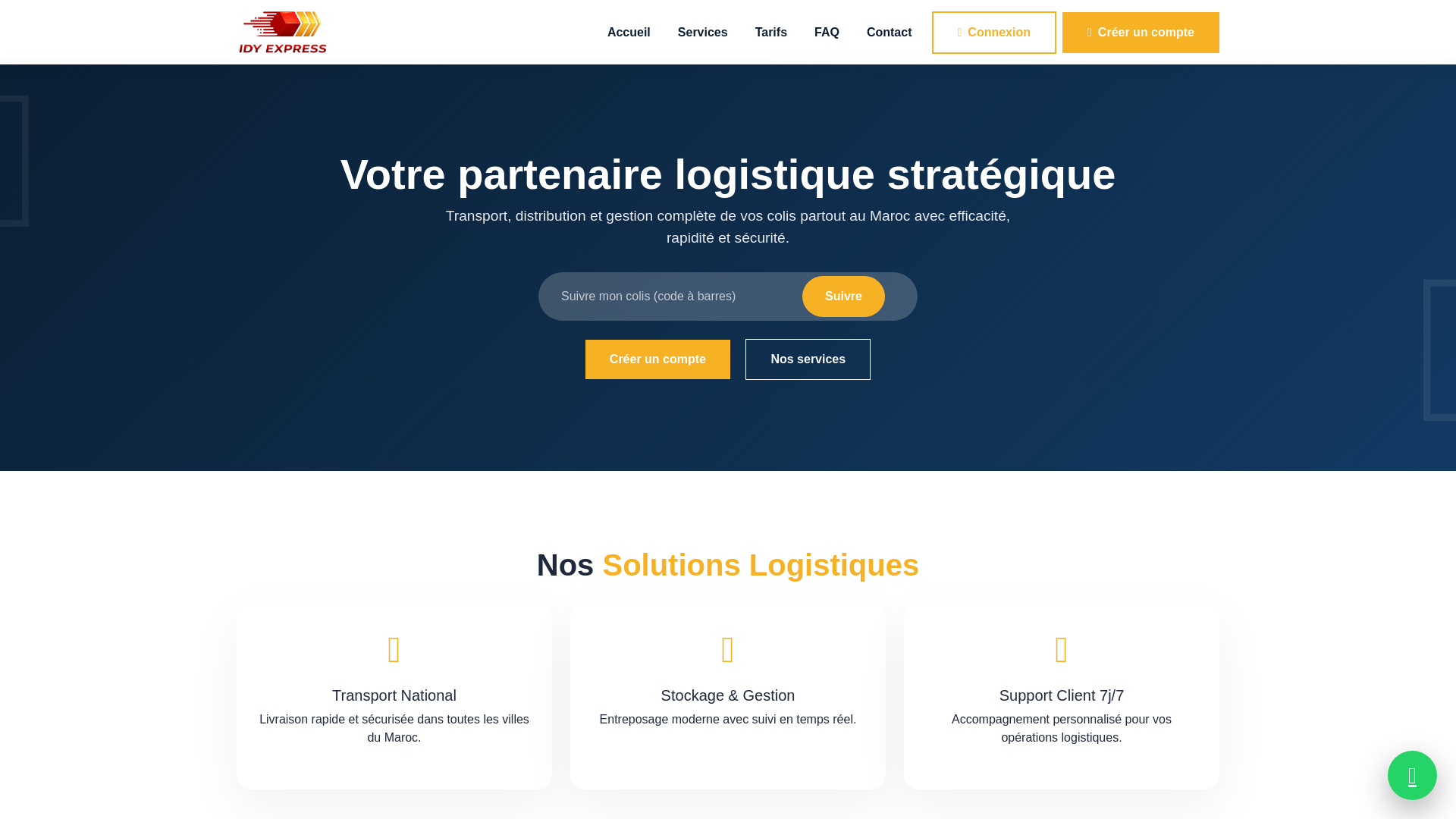 website screenshot of https://idyexpress.ma