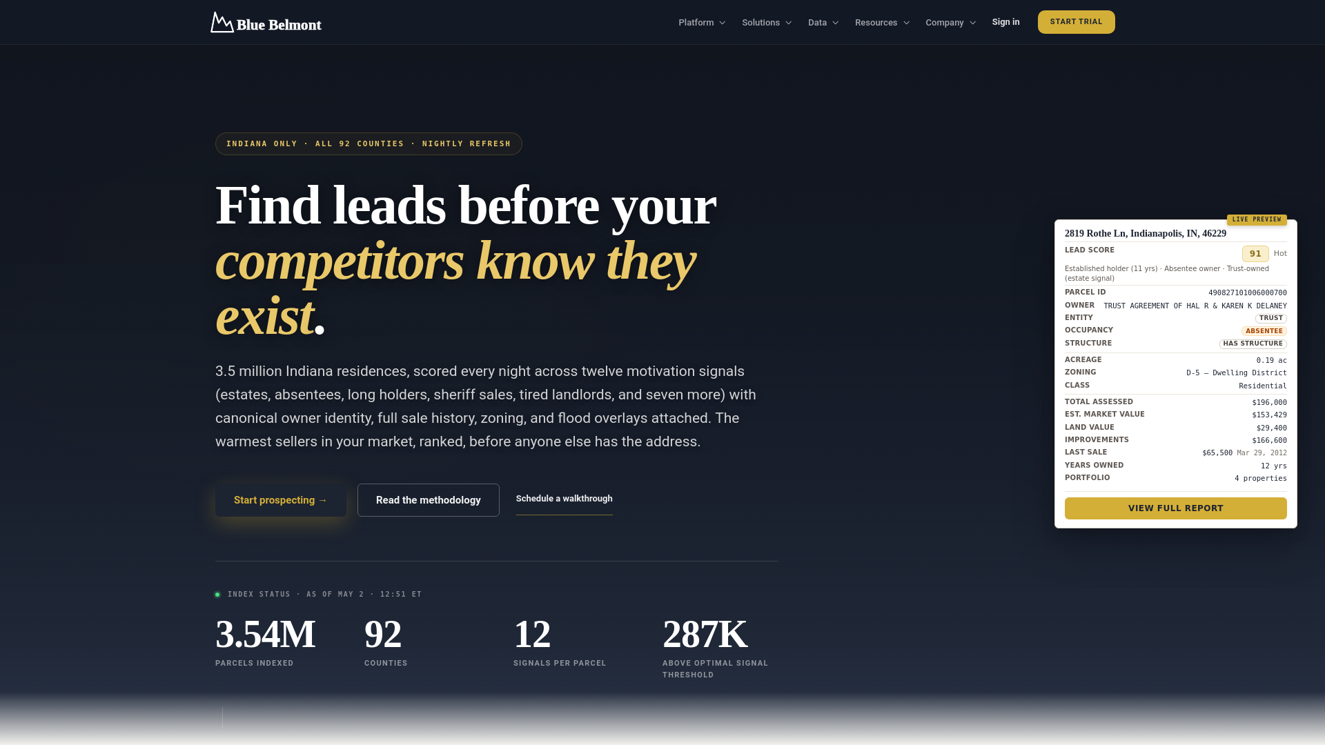 website screenshot of https://clickbluebelmont.com/