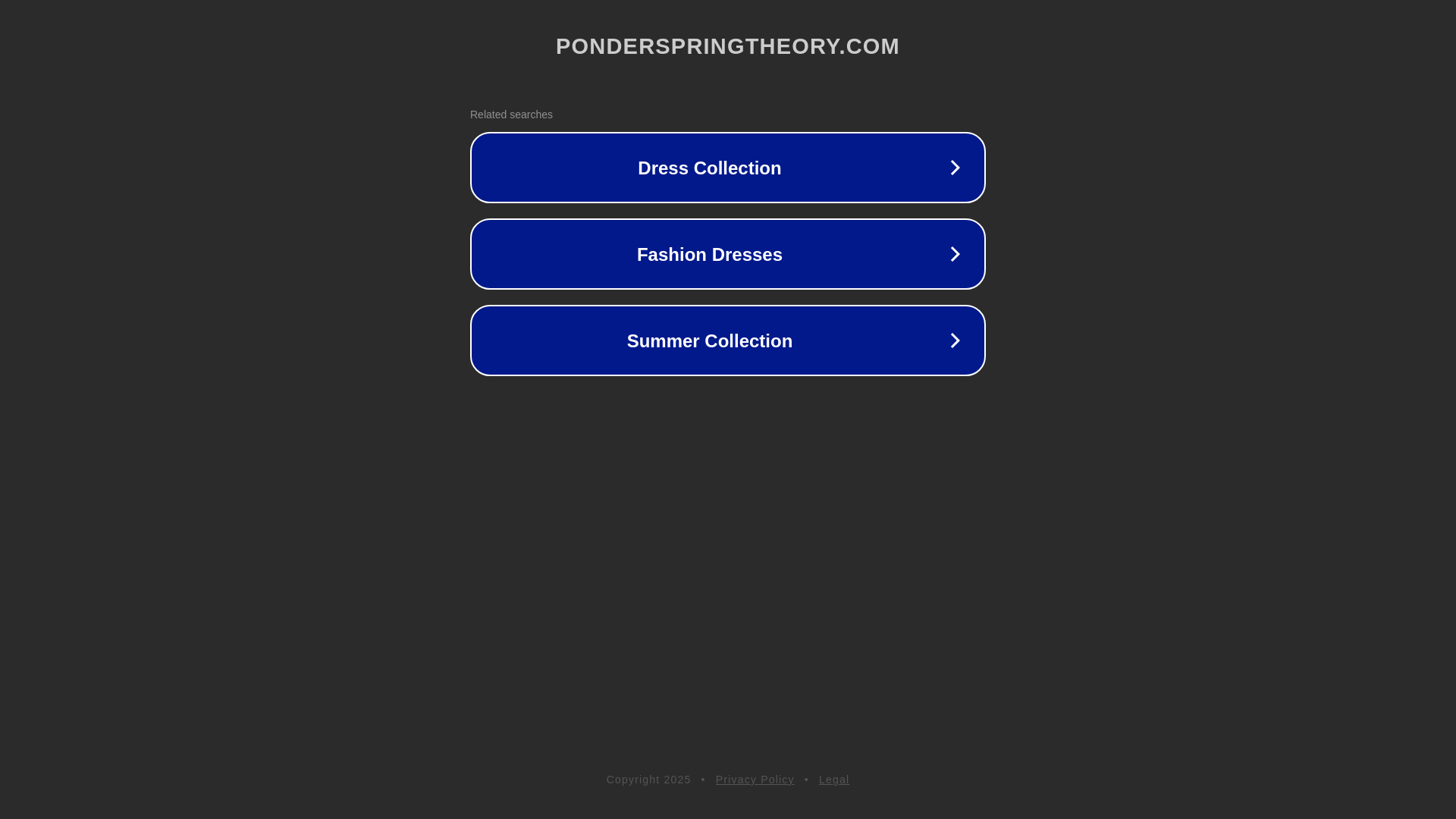 website screenshot of https://ponderspringtheory.com/
