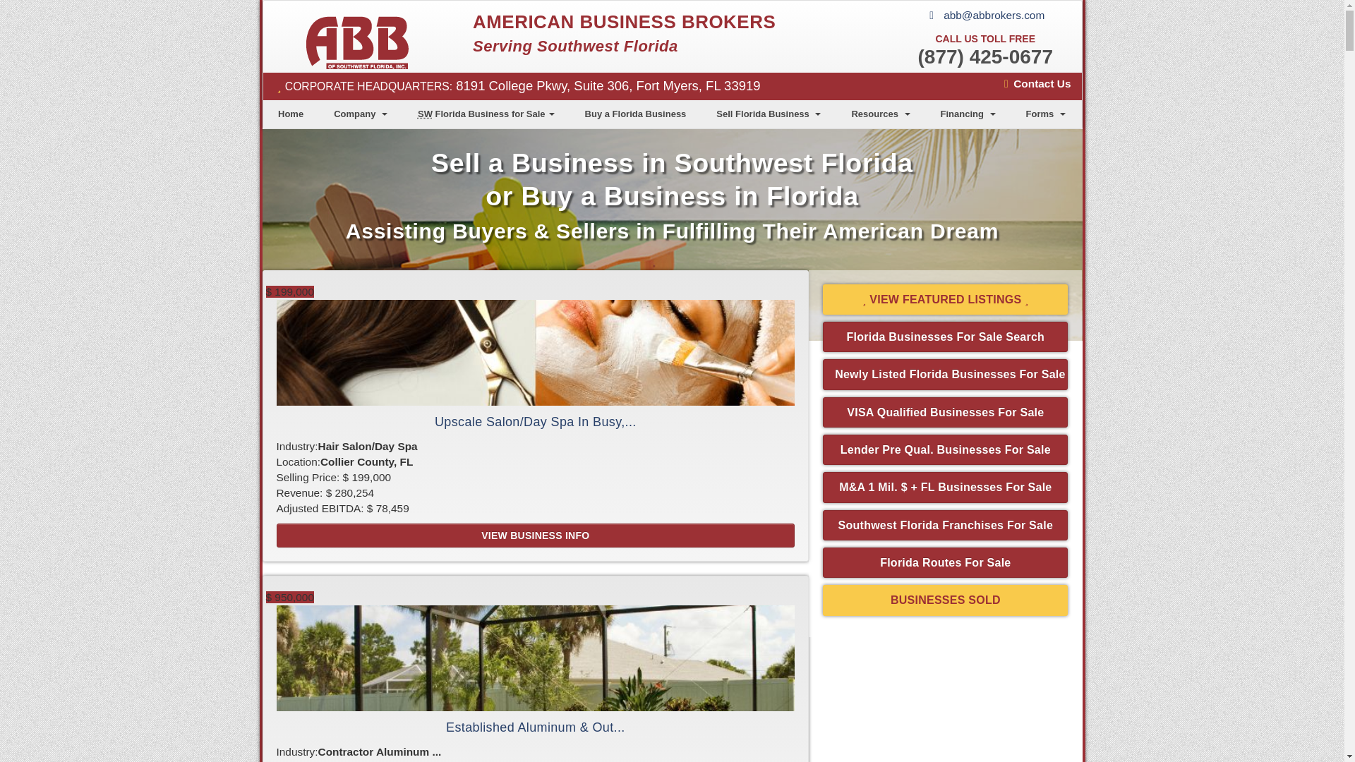 website screenshot of https://theamericanbusinessbrokers.top/